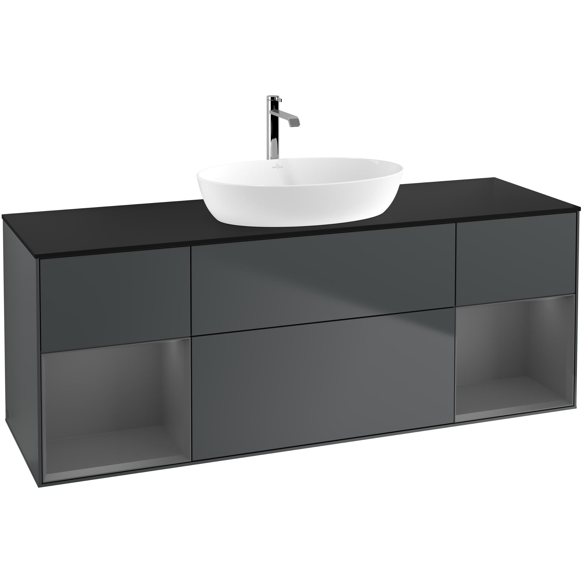 Tvättställsskåp Villeroy & Boch Finion med Två Hyllor och Bänkskiva för Fristående Tvättställ från Artis & Collaro | badrum - badrumsmobler - tvattstallsskap-och-kommod | KakelKungen