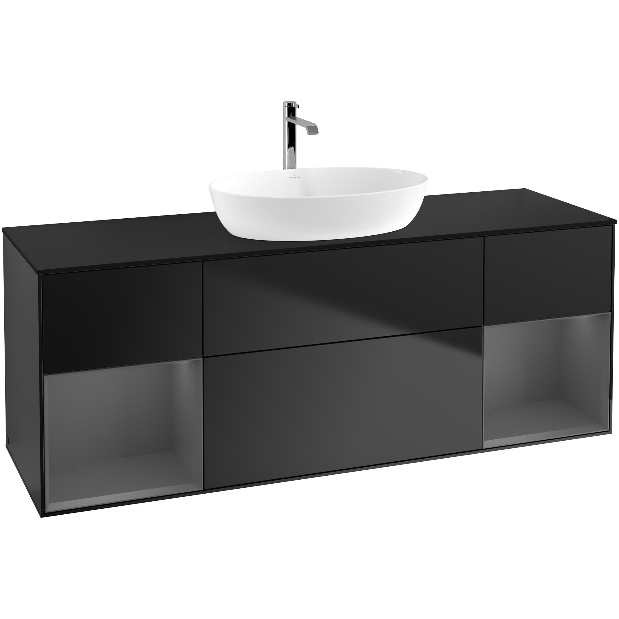 Tvättställsskåp Villeroy & Boch Finion med Två Hyllor och Bänkskiva för Fristående Tvättställ från Artis & Collaro | badrum - badrumsmobler - tvattstallsskap-och-kommod | KakelKungen