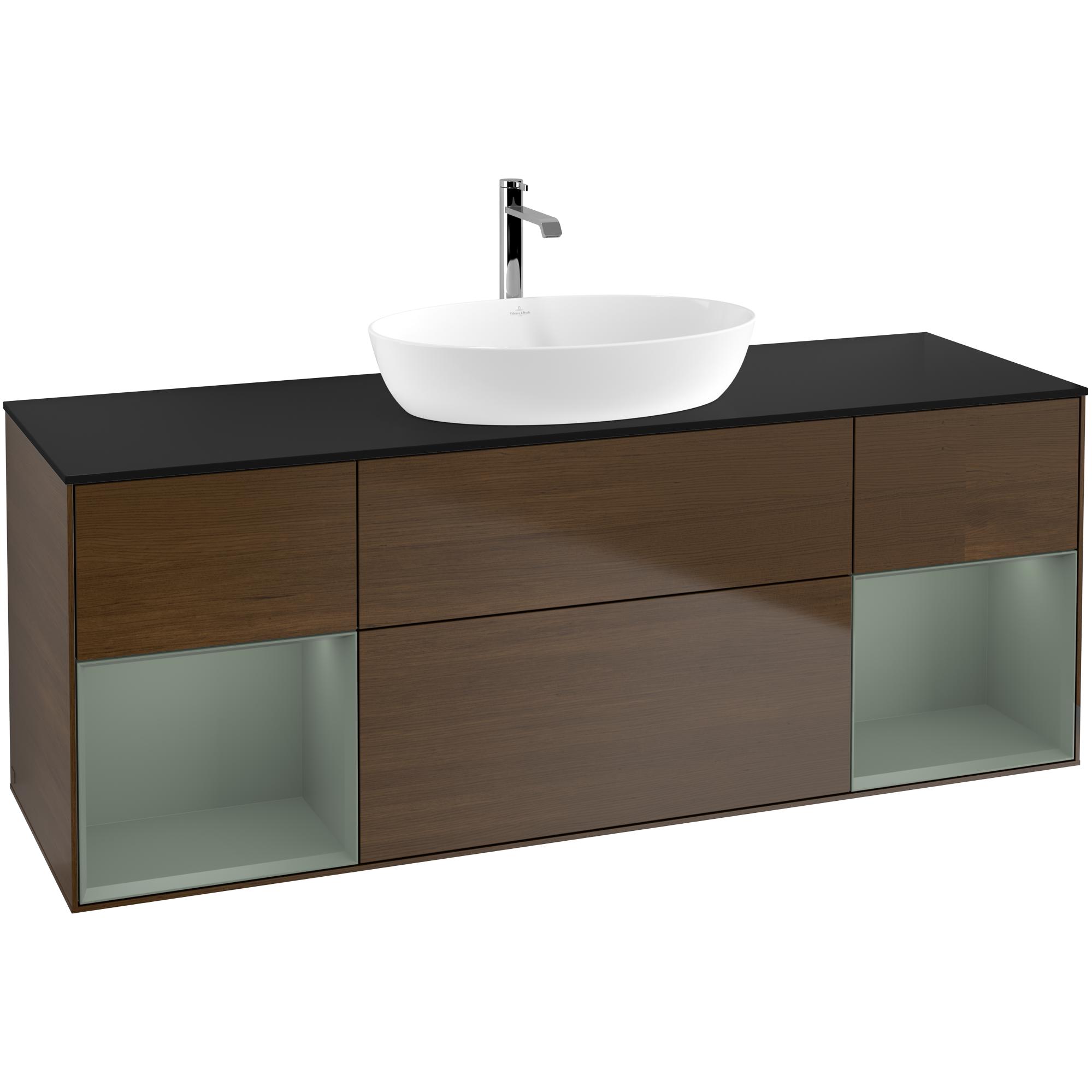 Tvättställsskåp Villeroy & Boch Finion med Två Hyllor och Bänkskiva för Fristående Tvättställ från Artis & Collaro | badrum - badrumsmobler - tvattstallsskap-och-kommod | KakelKungen