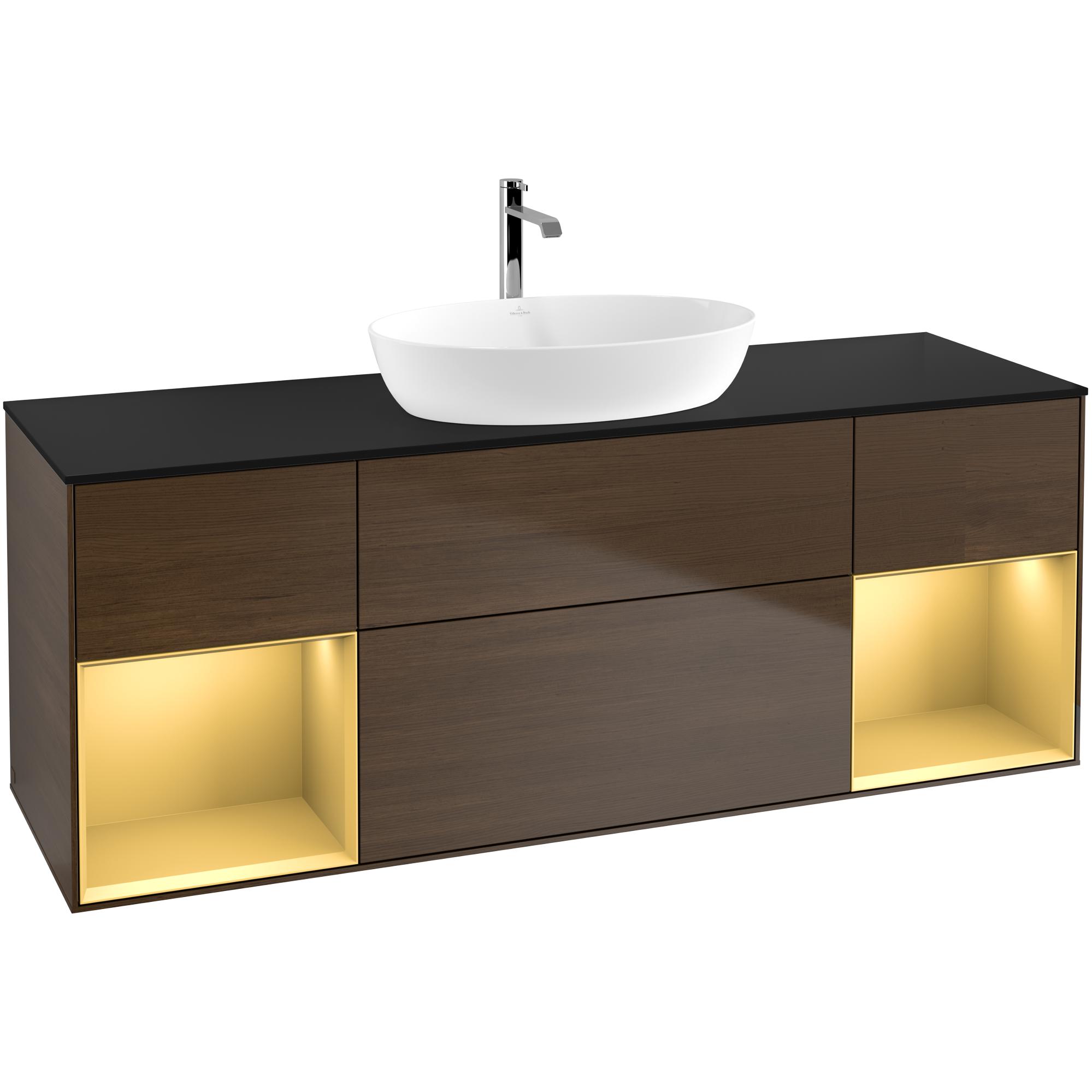 Tvättställsskåp Villeroy & Boch Finion med Två Hyllor och Bänkskiva för Fristående Tvättställ från Artis & Collaro | badrum - badrumsmobler - tvattstallsskap-och-kommod | KakelKungen