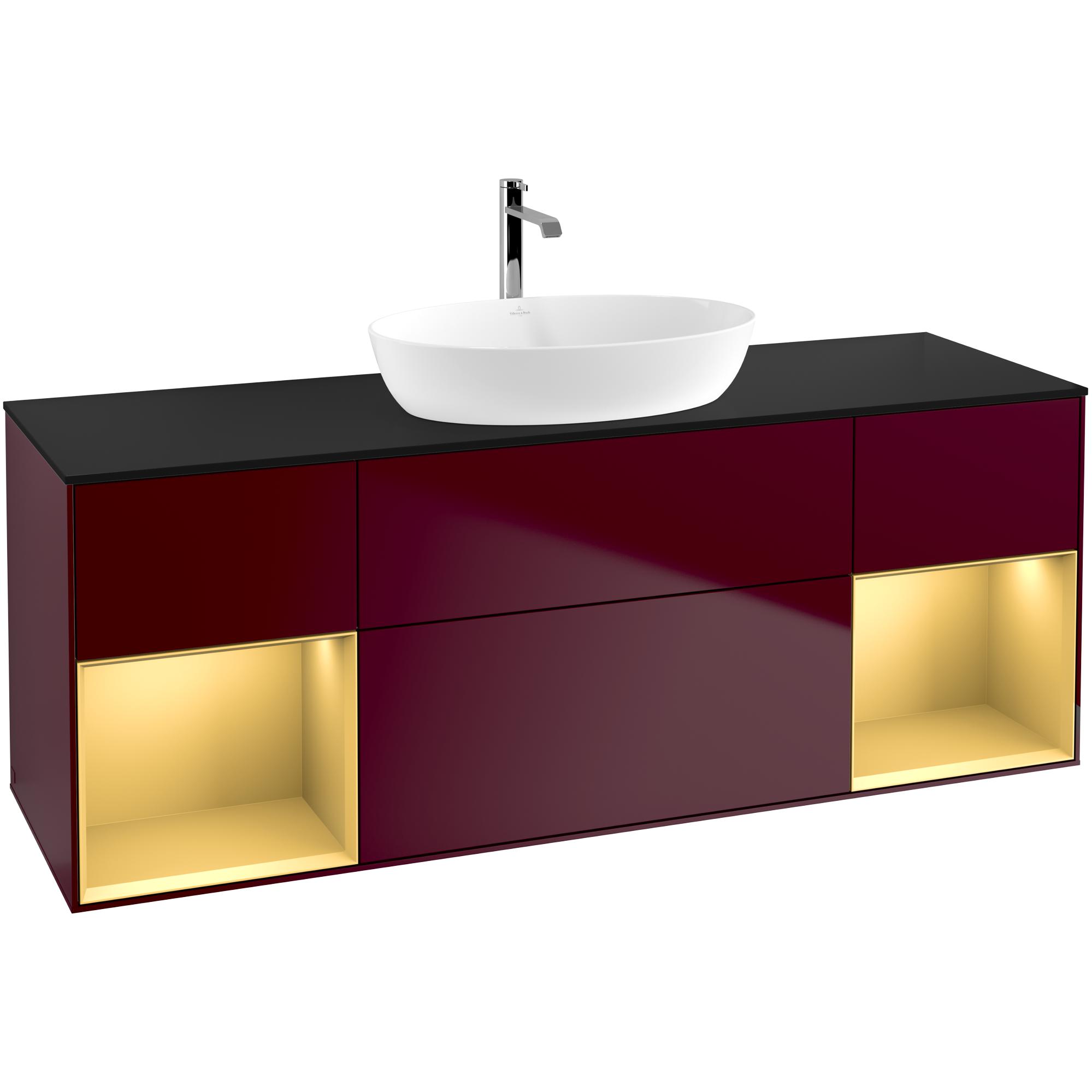 Tvättställsskåp Villeroy & Boch Finion med Två Hyllor och Bänkskiva för Fristående Tvättställ från Artis & Collaro | badrum - badrumsmobler - tvattstallsskap-och-kommod | KakelKungen