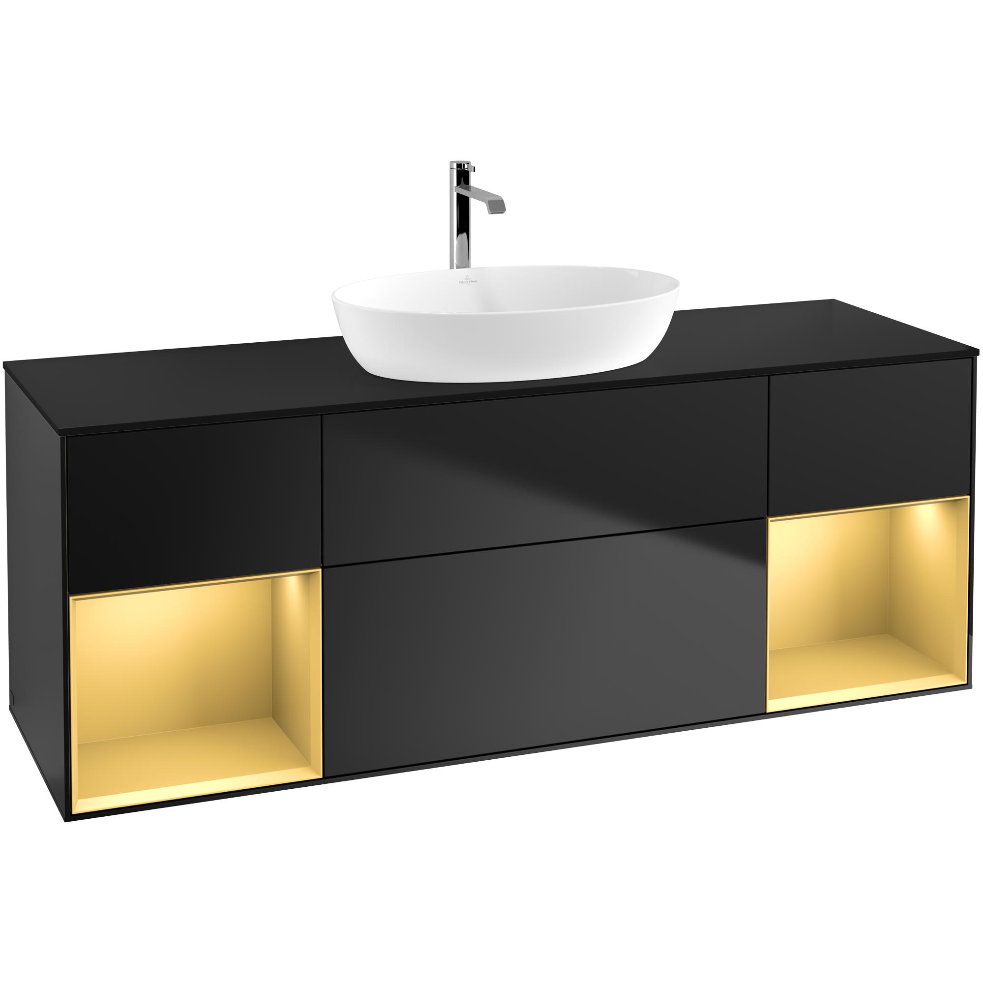 Tvättställsskåp Villeroy & Boch Finion med Två Hyllor och Bänkskiva för Fristående Tvättställ från Artis & Collaro | badrum - badrumsmobler - tvattstallsskap-och-kommod | KakelKungen