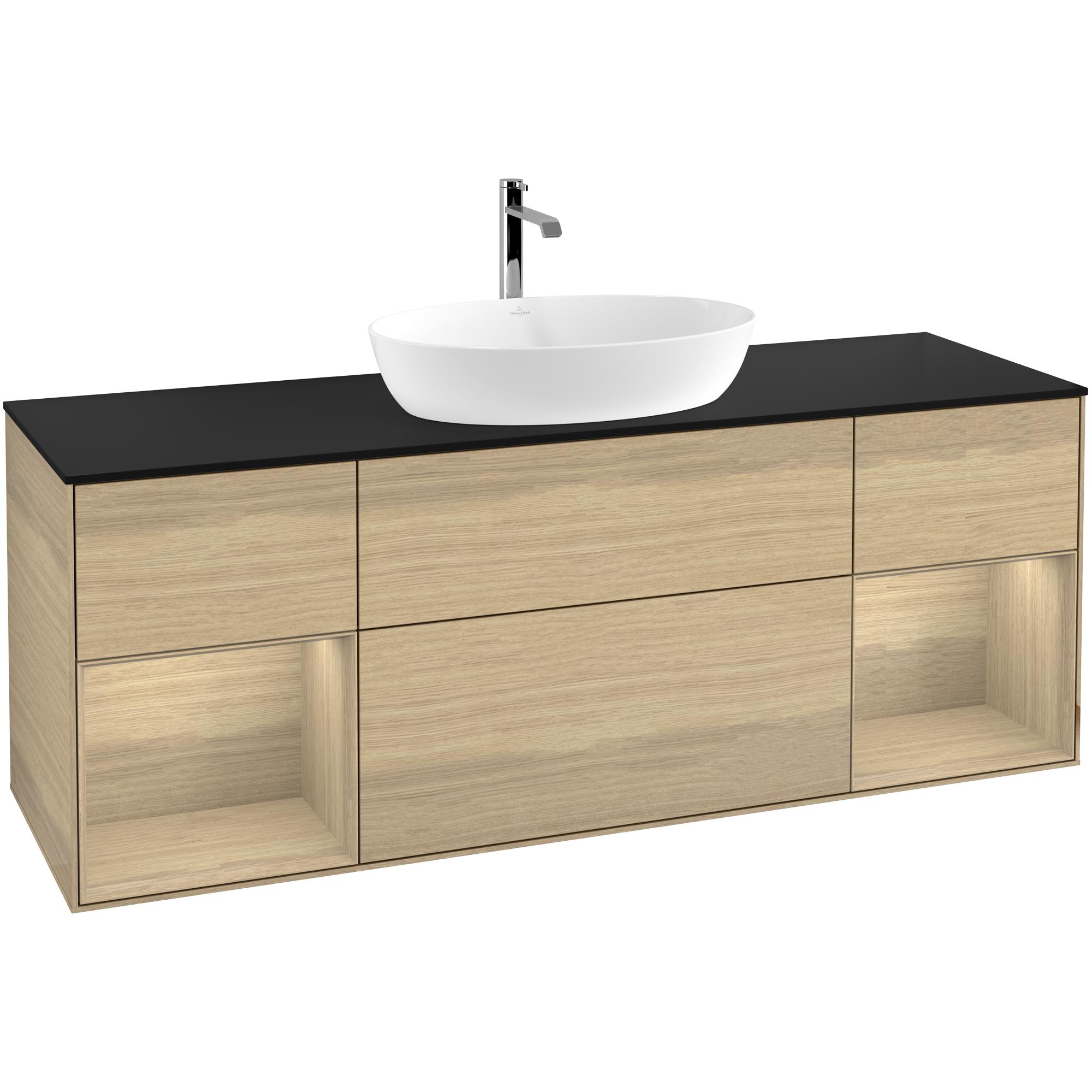 Tvättställsskåp Villeroy & Boch Finion med Två Hyllor och Bänkskiva för Fristående Tvättställ från Artis & Collaro | badrum - badrumsmobler - tvattstallsskap-och-kommod | KakelKungen