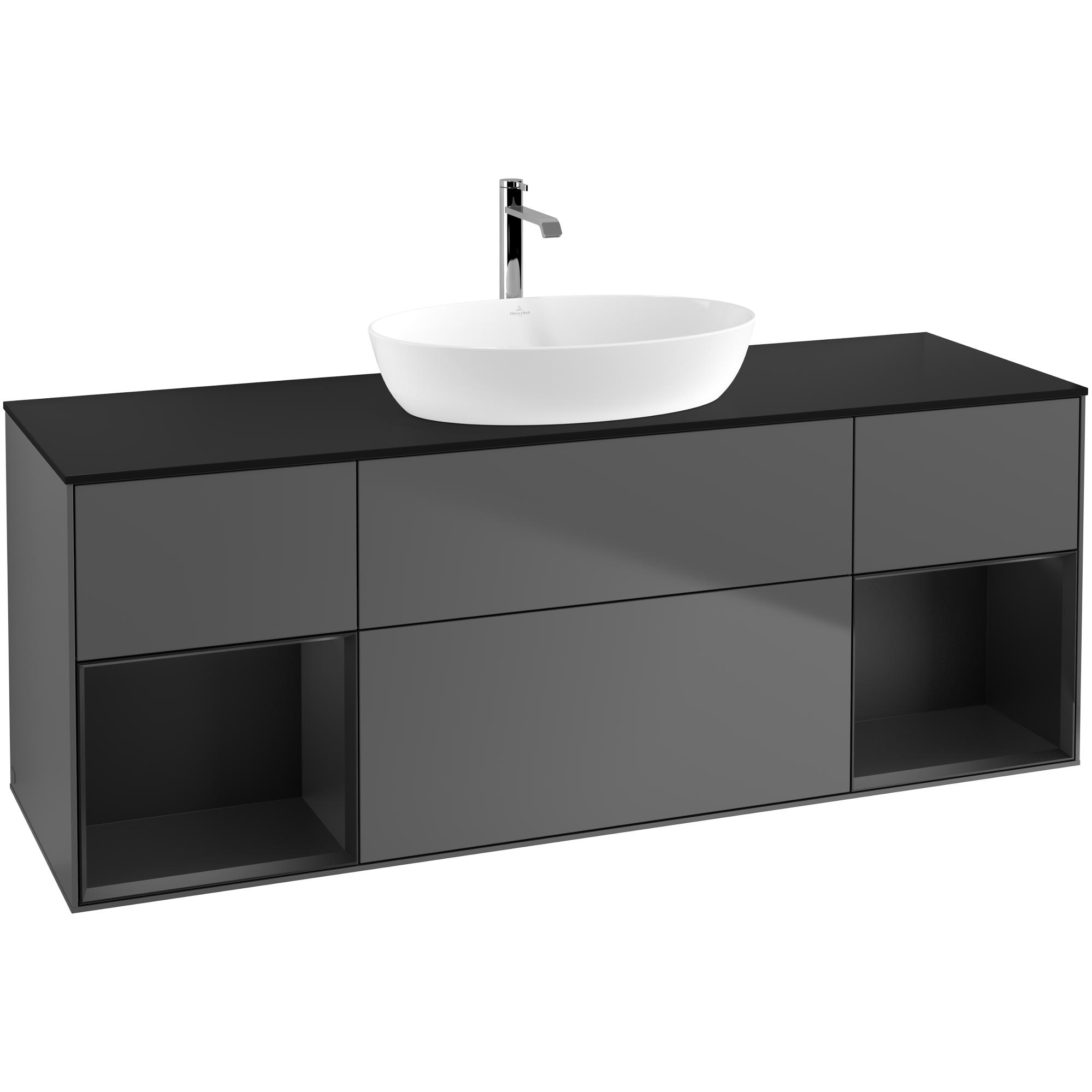 Tvättställsskåp Villeroy & Boch Finion med Två Hyllor och Bänkskiva för Fristående Tvättställ från Artis & Collaro | badrum - badrumsmobler - tvattstallsskap-och-kommod | KakelKungen