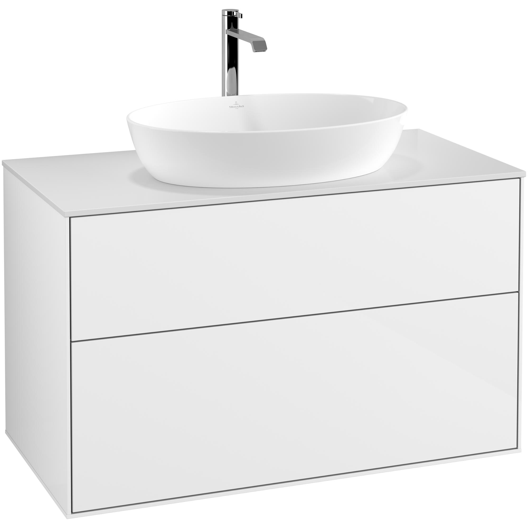 Tvättställsskåp Villeroy & Boch Finion med 2 Lådor och Bänkskiva för Fristående Tvättställ från Artis & Collaro | badrum - badrumsmobler - tvattstallsskap-och-kommod | KakelKungen