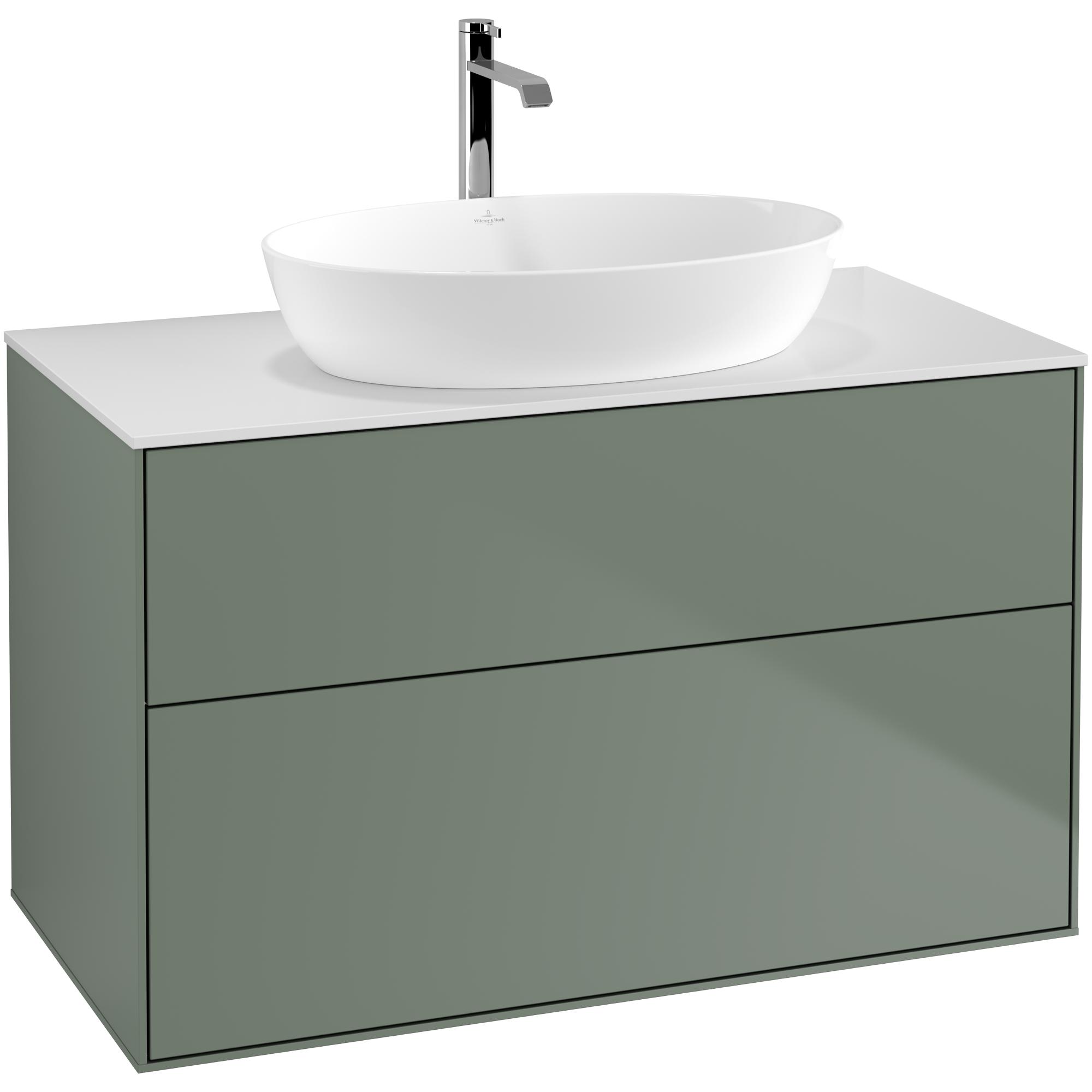 Tvättställsskåp Villeroy & Boch Finion med 2 Lådor och Bänkskiva för Fristående Tvättställ från Artis & Collaro | badrum - badrumsmobler - tvattstallsskap-och-kommod | KakelKungen