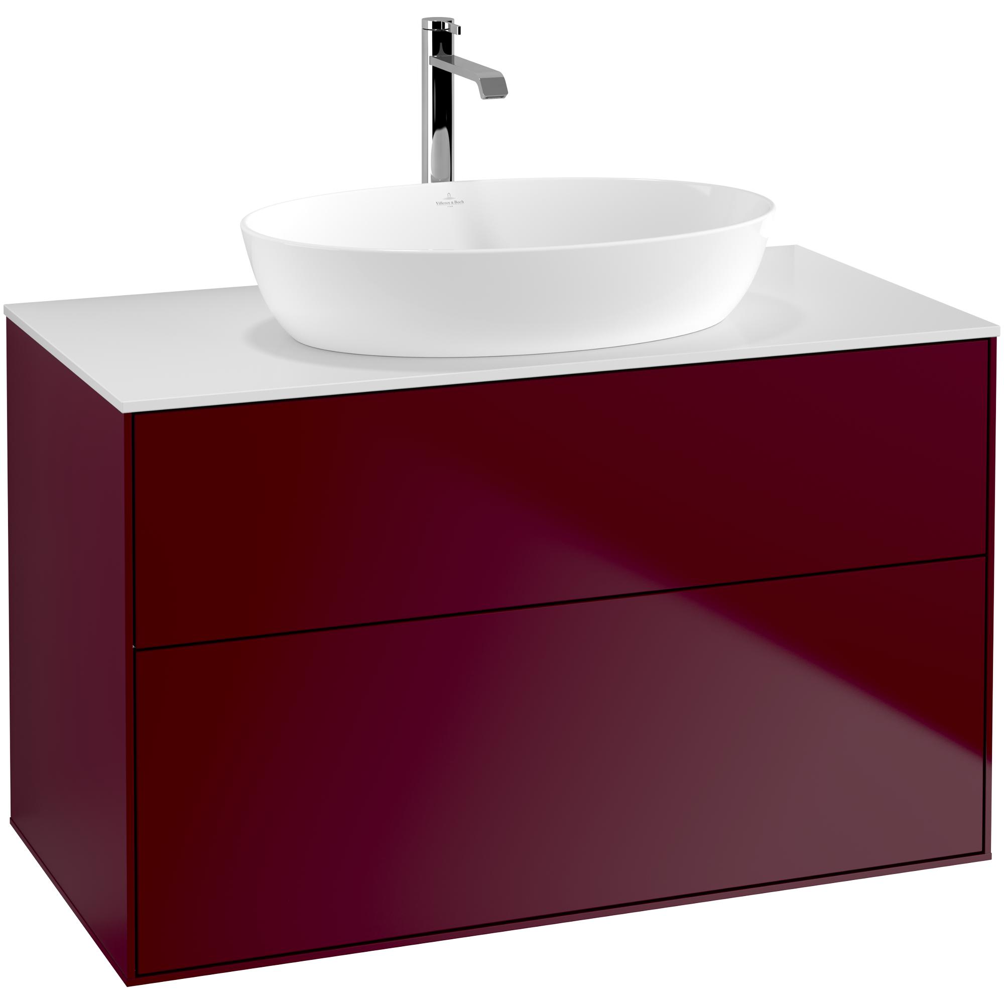 Tvättställsskåp Villeroy & Boch Finion med 2 Lådor och Bänkskiva för Fristående Tvättställ från Artis & Collaro | badrum - badrumsmobler - tvattstallsskap-och-kommod | KakelKungen