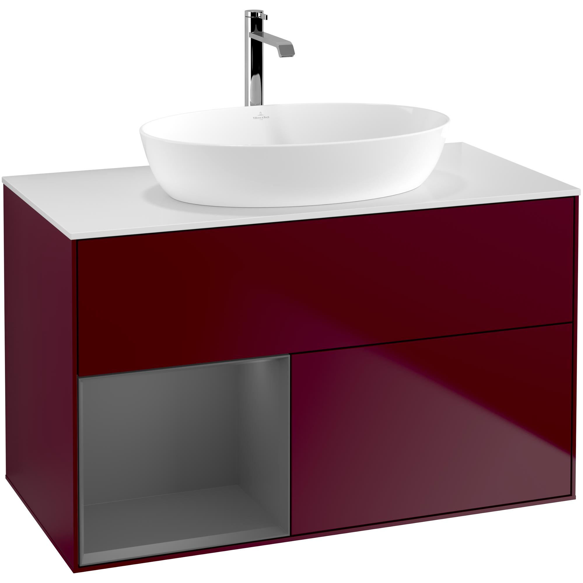 Tvättställsskåp Villeroy & Boch Finion med 2 Lådor Hylla och Bänkskiva för Fristående Tvättställ från Artis & Collaro | badrum - badrumsmobler - tvattstallsskap-och-kommod | KakelKungen