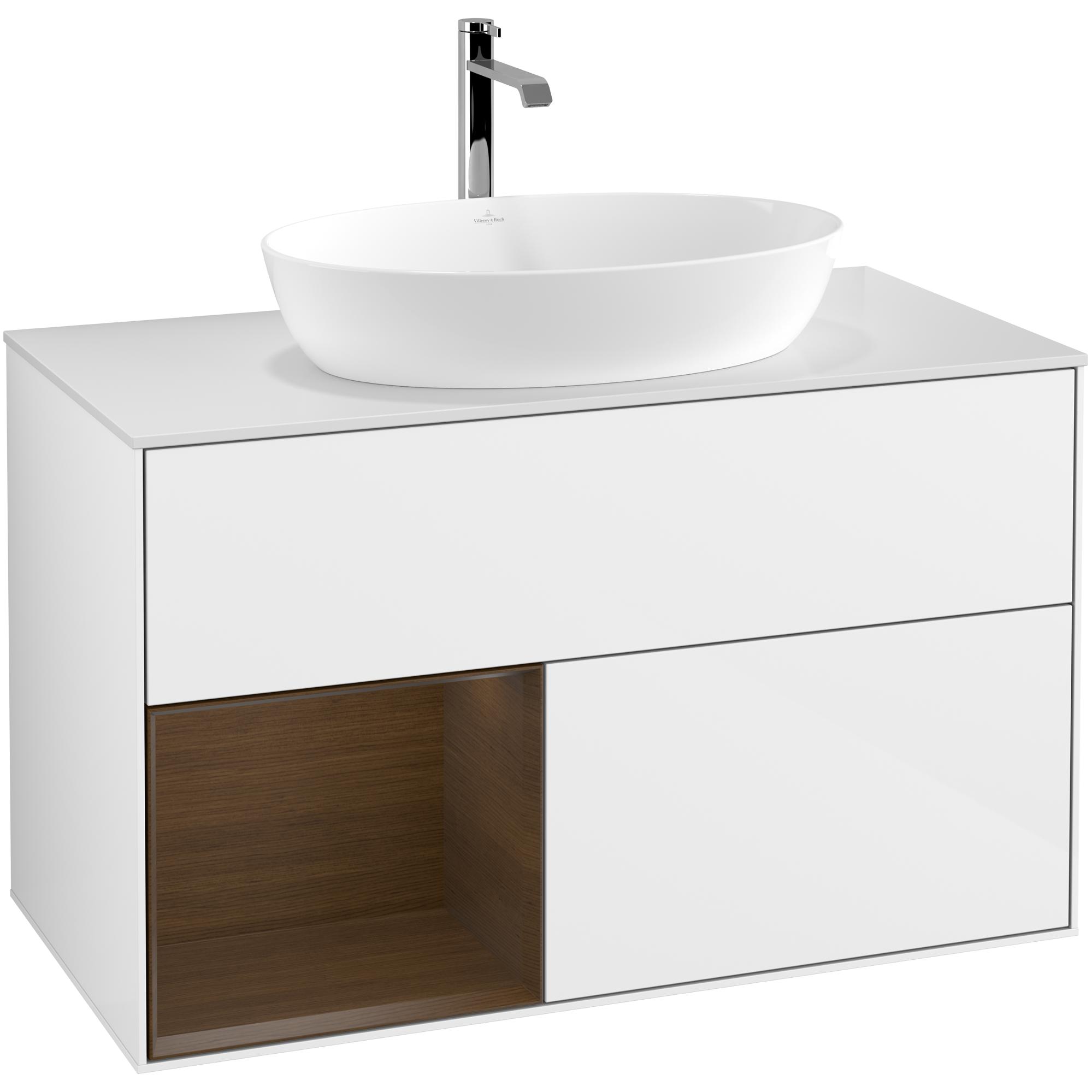 Tvättställsskåp Villeroy & Boch Finion med 2 Lådor Hylla och Bänkskiva för Fristående Tvättställ från Artis & Collaro | badrum - badrumsmobler - tvattstallsskap-och-kommod | KakelKungen