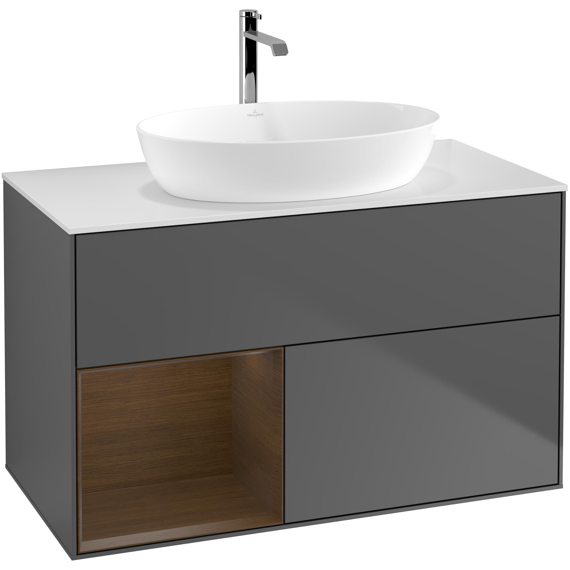 Tvättställsskåp Villeroy & Boch Finion med 2 Lådor Hylla och Bänkskiva för Fristående Tvättställ från Artis & Collaro | badrum - badrumsmobler - tvattstallsskap-och-kommod | KakelKungen