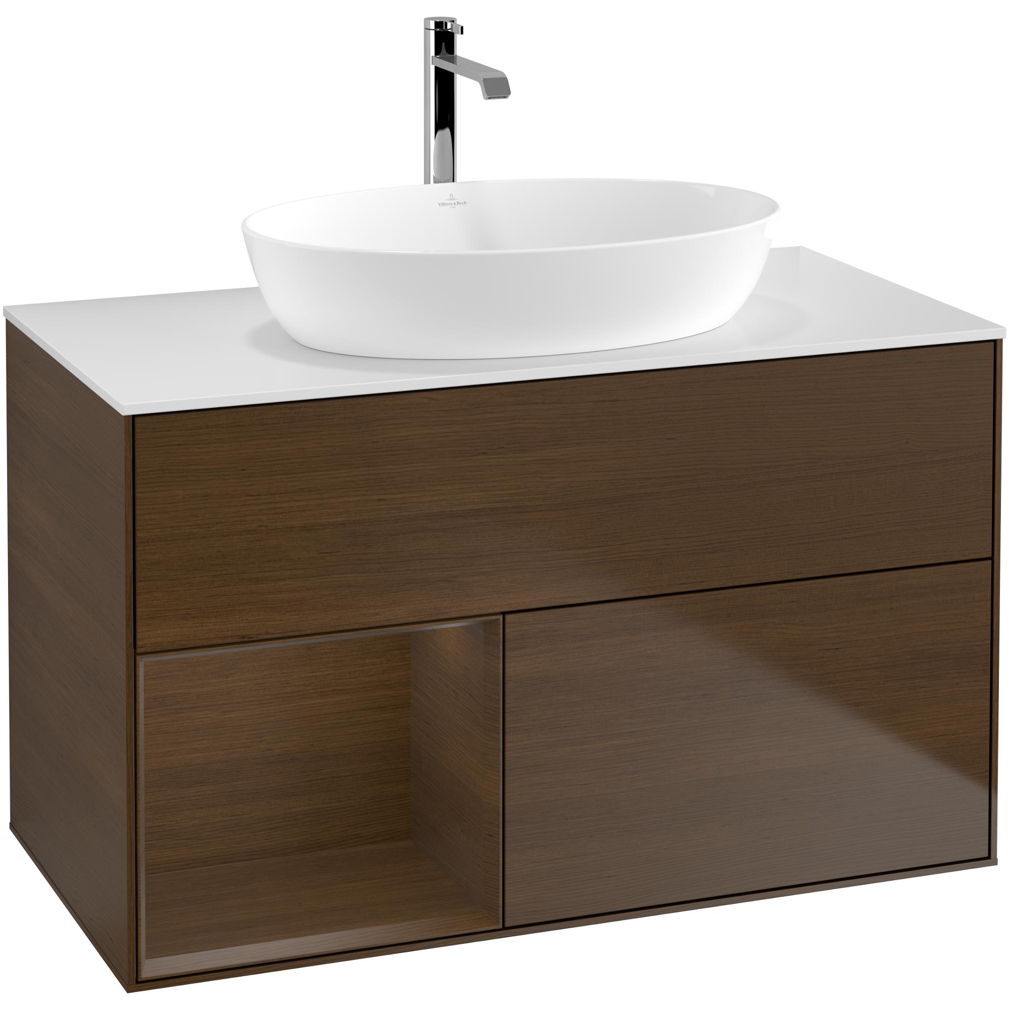 Tvättställsskåp Villeroy & Boch Finion med 2 Lådor Hylla och Bänkskiva för Fristående Tvättställ från Artis & Collaro | badrum - badrumsmobler - tvattstallsskap-och-kommod | KakelKungen