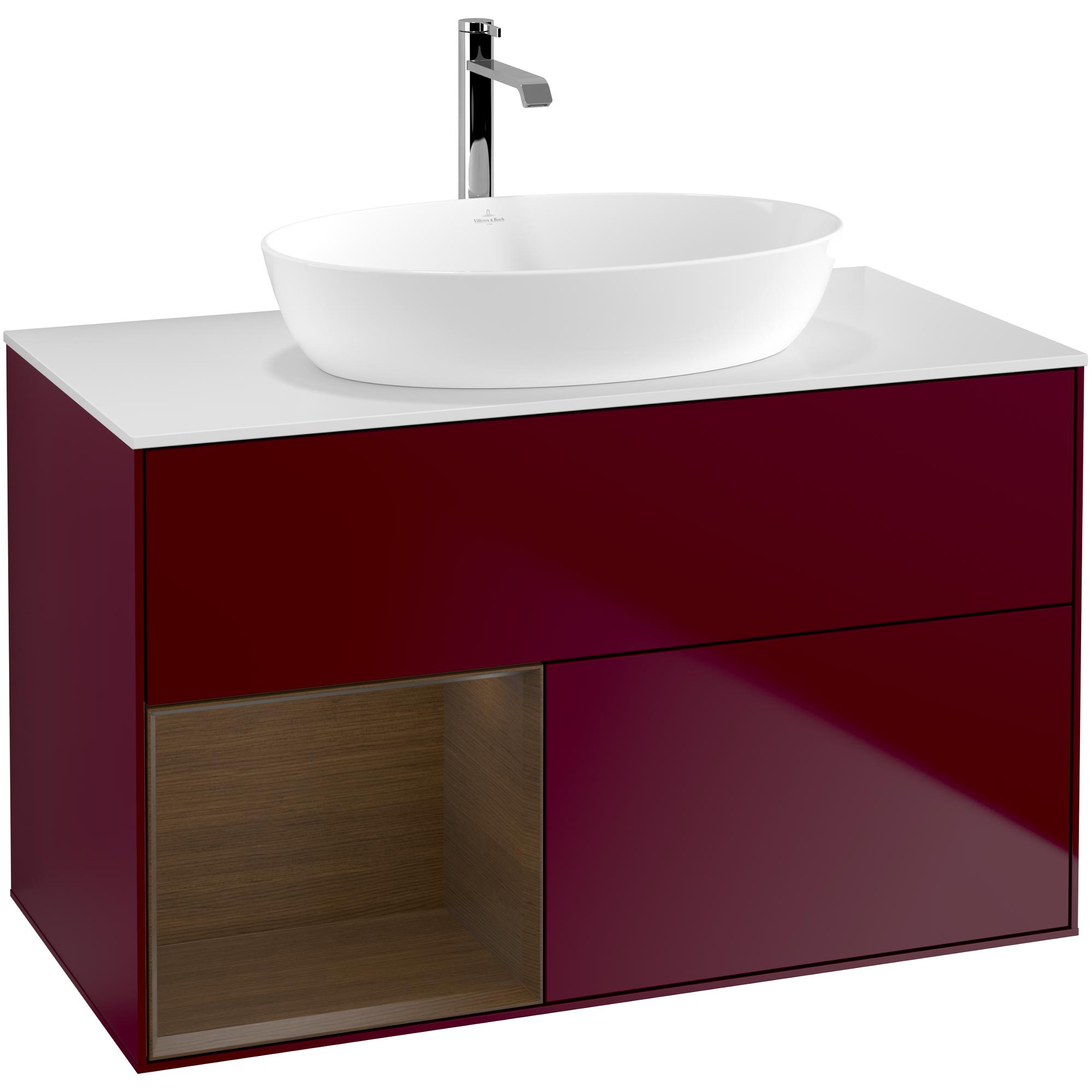 Tvättställsskåp Villeroy & Boch Finion med 2 Lådor Hylla och Bänkskiva för Fristående Tvättställ från Artis & Collaro | badrum - badrumsmobler - tvattstallsskap-och-kommod | KakelKungen