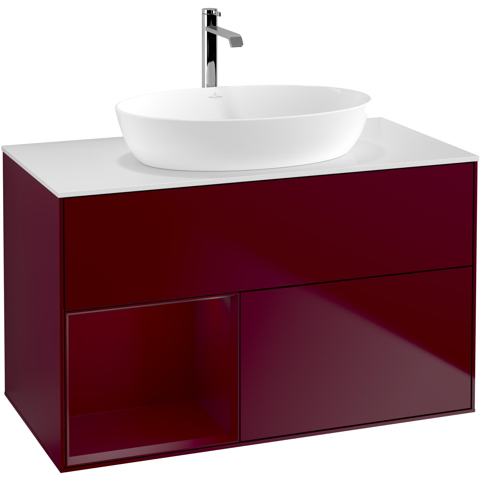 Tvättställsskåp Villeroy & Boch Finion med 2 Lådor Hylla och Bänkskiva för Fristående Tvättställ från Artis & Collaro | badrum - badrumsmobler - tvattstallsskap-och-kommod | KakelKungen