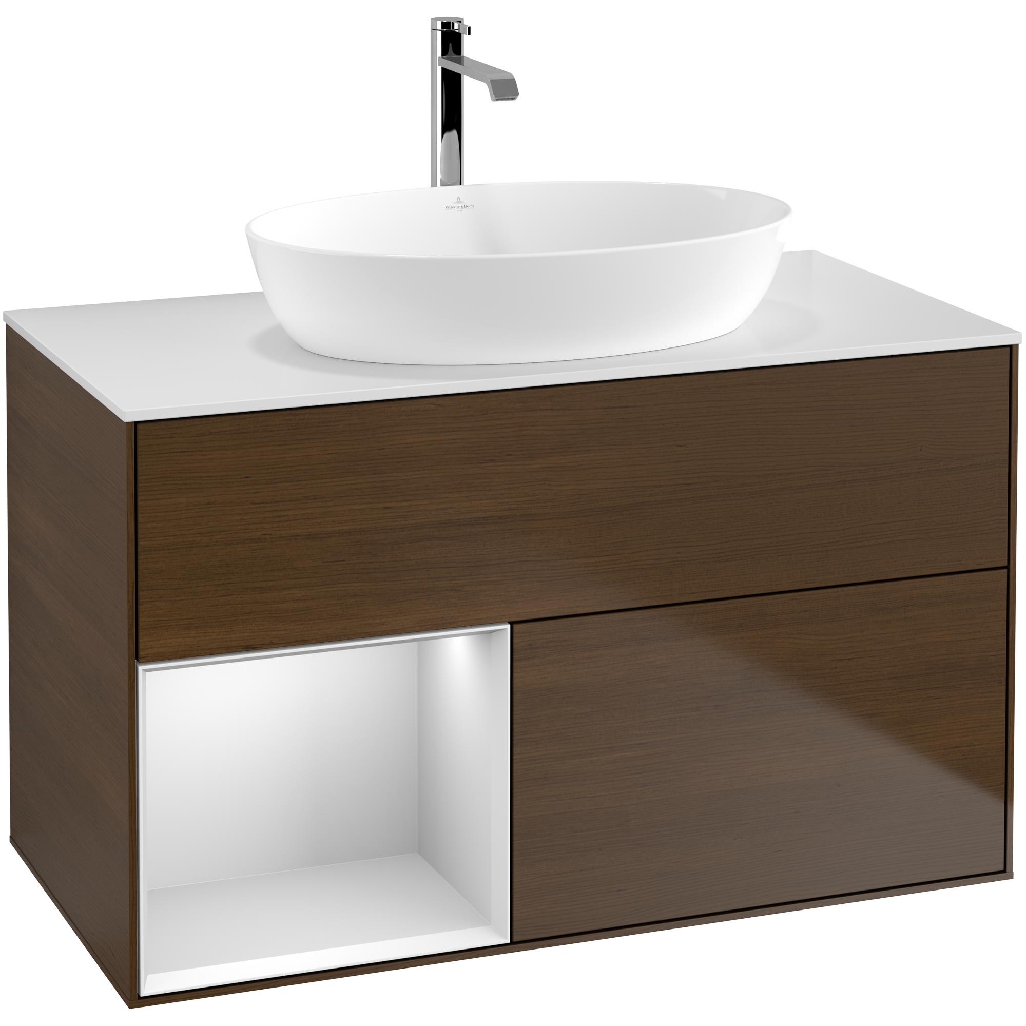 Tvättställsskåp Villeroy & Boch Finion med 2 Lådor Hylla och Bänkskiva för Fristående Tvättställ från Artis & Collaro | badrum - badrumsmobler - tvattstallsskap-och-kommod | KakelKungen