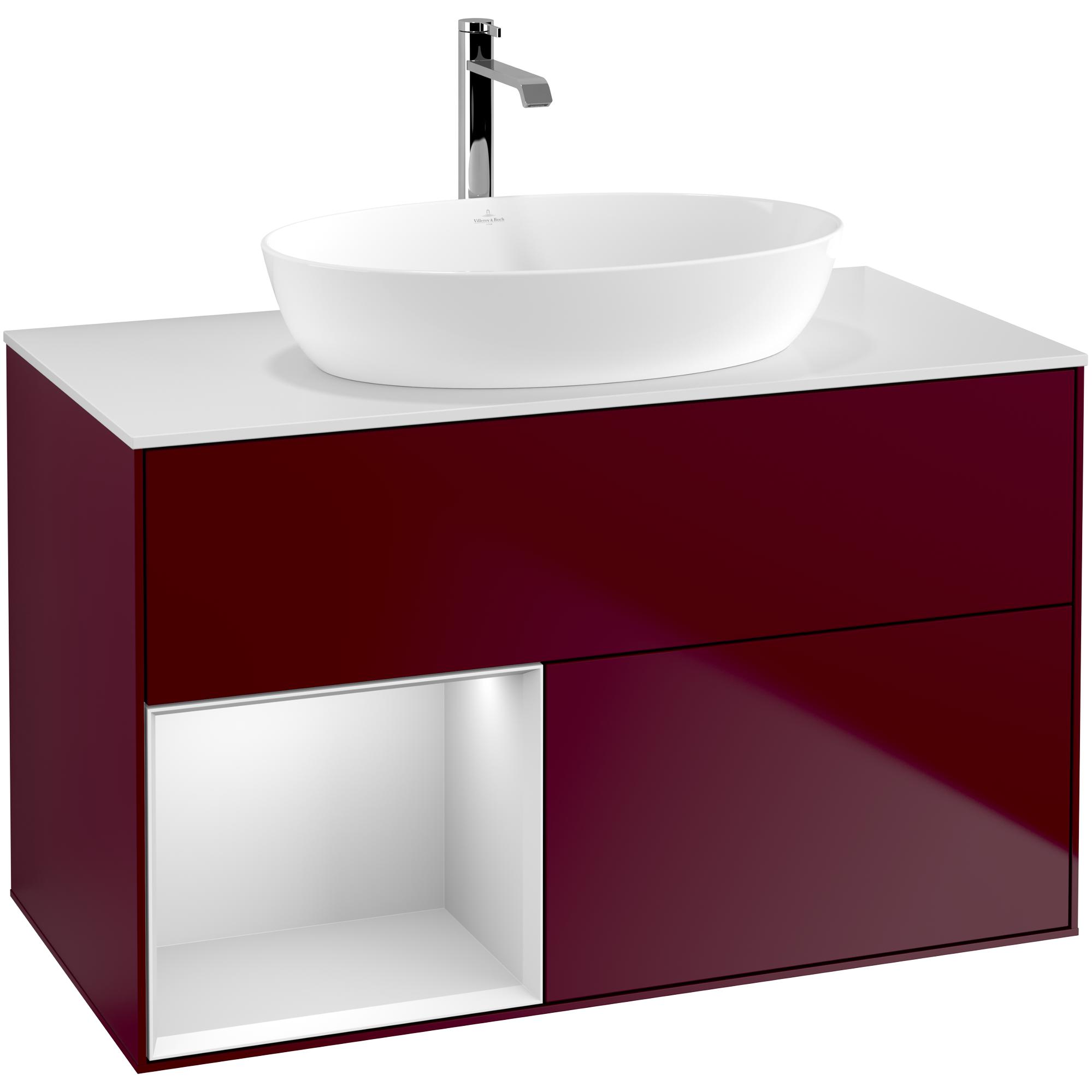 Tvättställsskåp Villeroy & Boch Finion med 2 Lådor Hylla och Bänkskiva för Fristående Tvättställ från Artis & Collaro | badrum - badrumsmobler - tvattstallsskap-och-kommod | KakelKungen