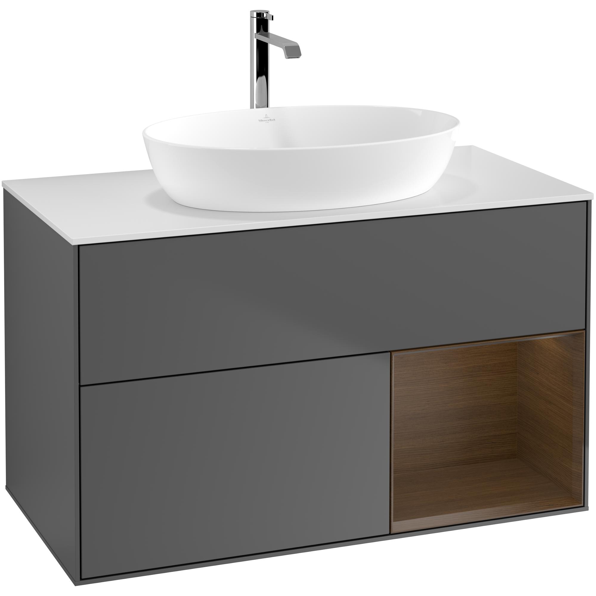 Tvättställsskåp Villeroy & Boch Finion med 2 Lådor Hylla och Bänkskiva för Fristående Tvättställ från Artis & Collaro | badrum - badrumsmobler - tvattstallsskap-och-kommod | KakelKungen