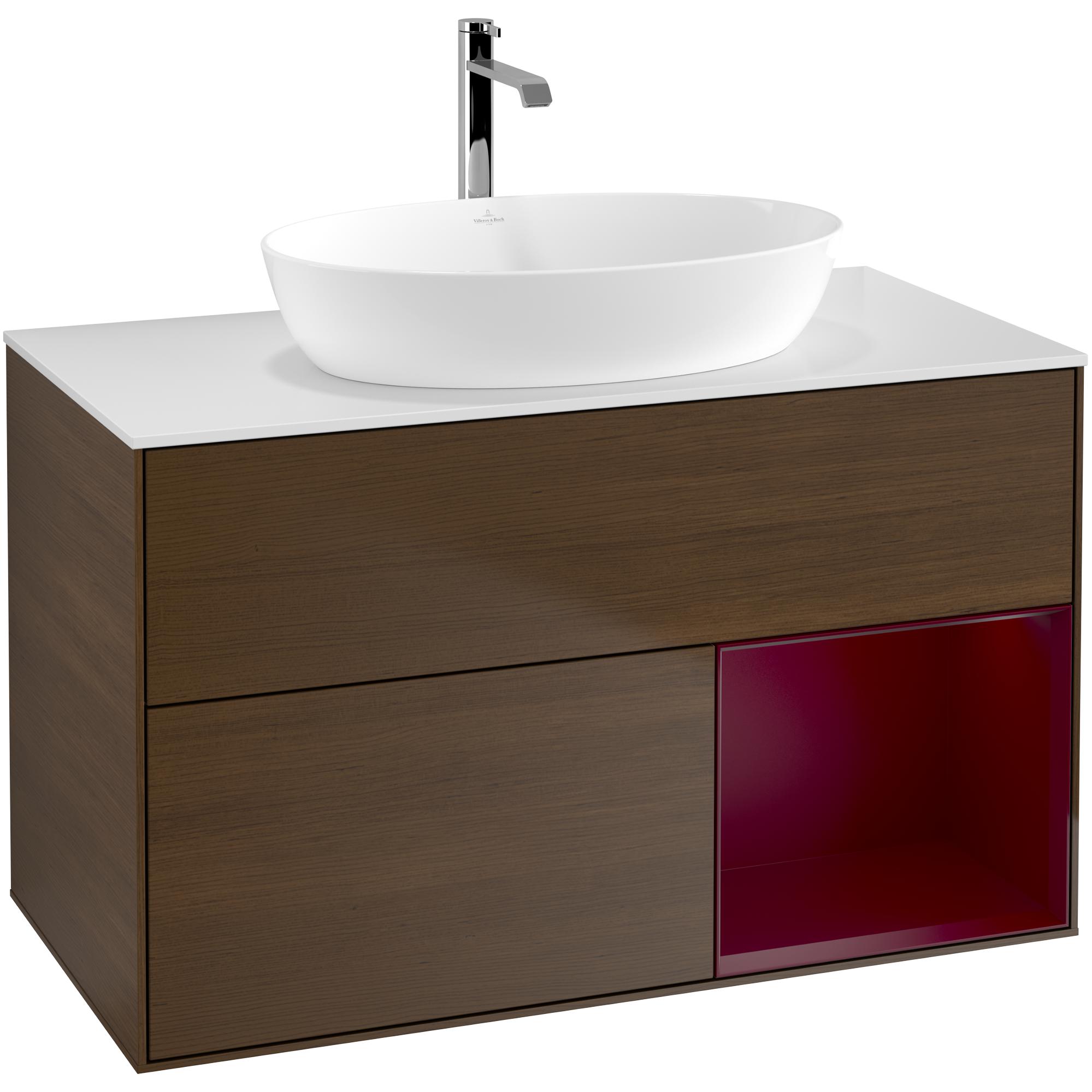 Tvättställsskåp Villeroy & Boch Finion med 2 Lådor Hylla och Bänkskiva för Fristående Tvättställ från Artis & Collaro | badrum - badrumsmobler - tvattstallsskap-och-kommod | KakelKungen