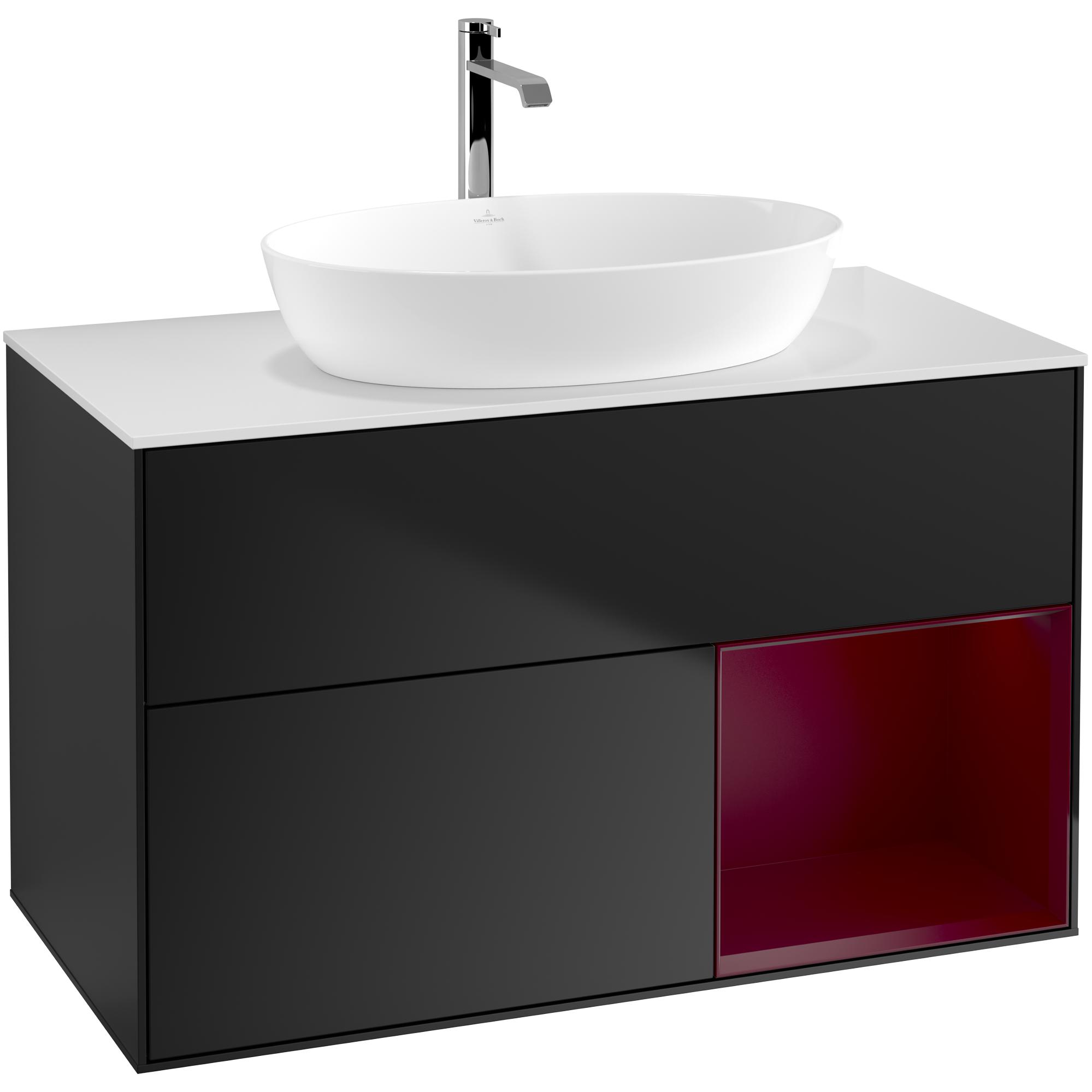 Tvättställsskåp Villeroy & Boch Finion med 2 Lådor Hylla och Bänkskiva för Fristående Tvättställ från Artis & Collaro | badrum - badrumsmobler - tvattstallsskap-och-kommod | KakelKungen