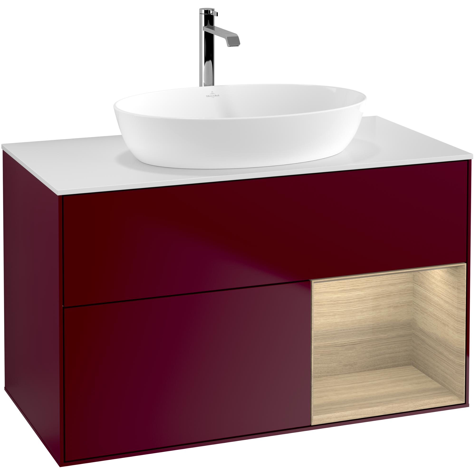 Tvättställsskåp Villeroy & Boch Finion med 2 Lådor Hylla och Bänkskiva för Fristående Tvättställ från Artis & Collaro | badrum - badrumsmobler - tvattstallsskap-och-kommod | KakelKungen