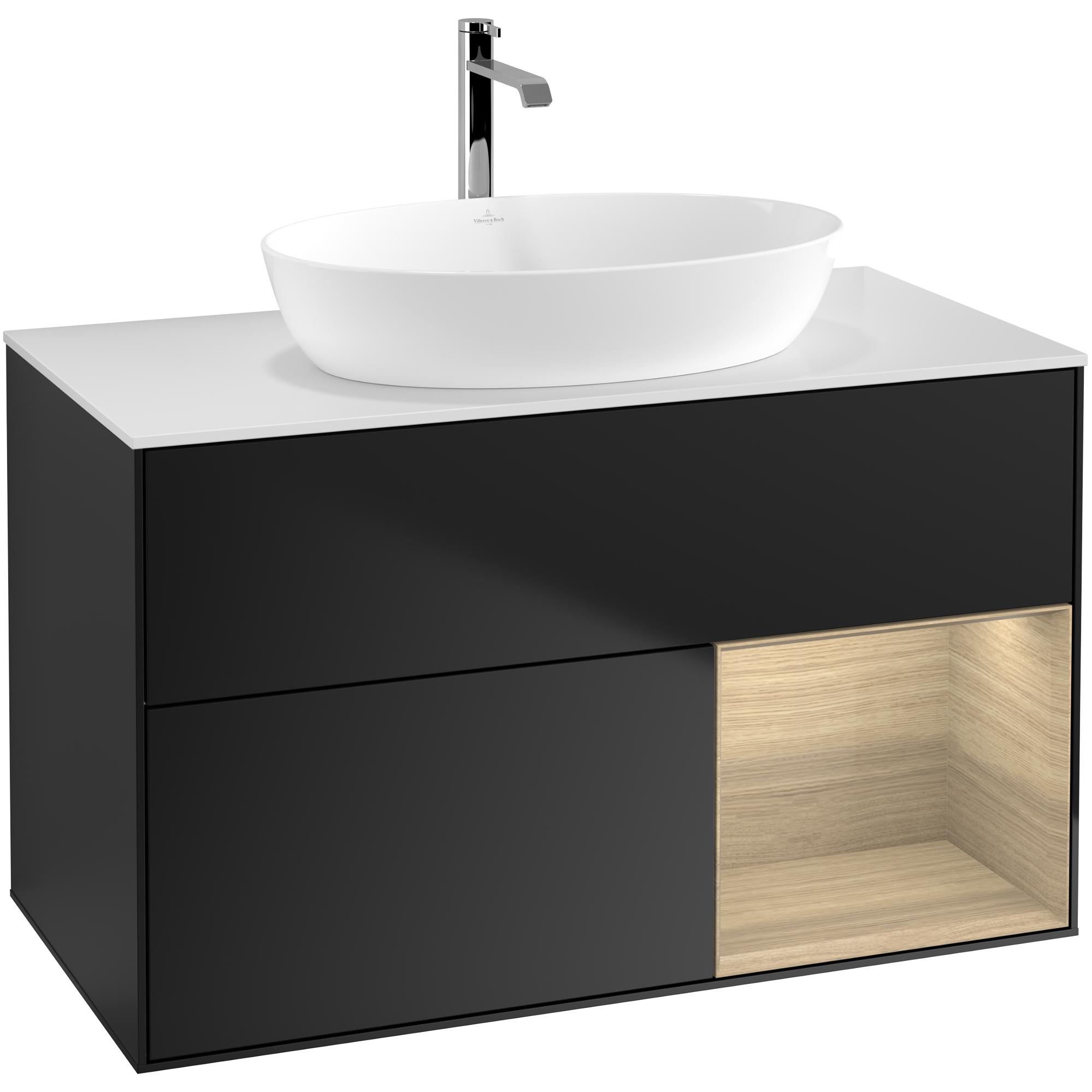 Tvättställsskåp Villeroy & Boch Finion med 2 Lådor Hylla och Bänkskiva för Fristående Tvättställ från Artis & Collaro | badrum - badrumsmobler - tvattstallsskap-och-kommod | KakelKungen