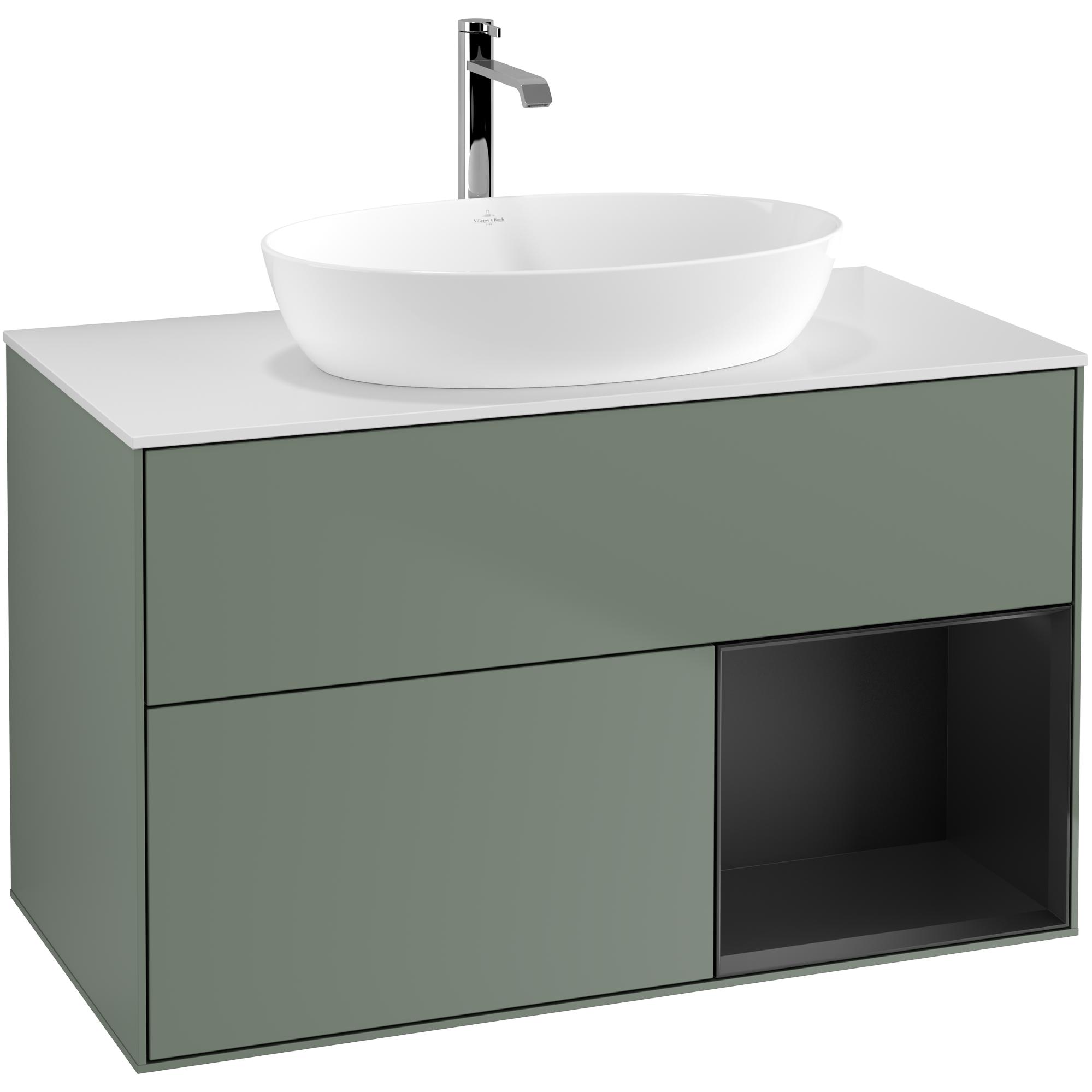 Tvättställsskåp Villeroy & Boch Finion med 2 Lådor Hylla och Bänkskiva för Fristående Tvättställ från Artis & Collaro | badrum - badrumsmobler - tvattstallsskap-och-kommod | KakelKungen