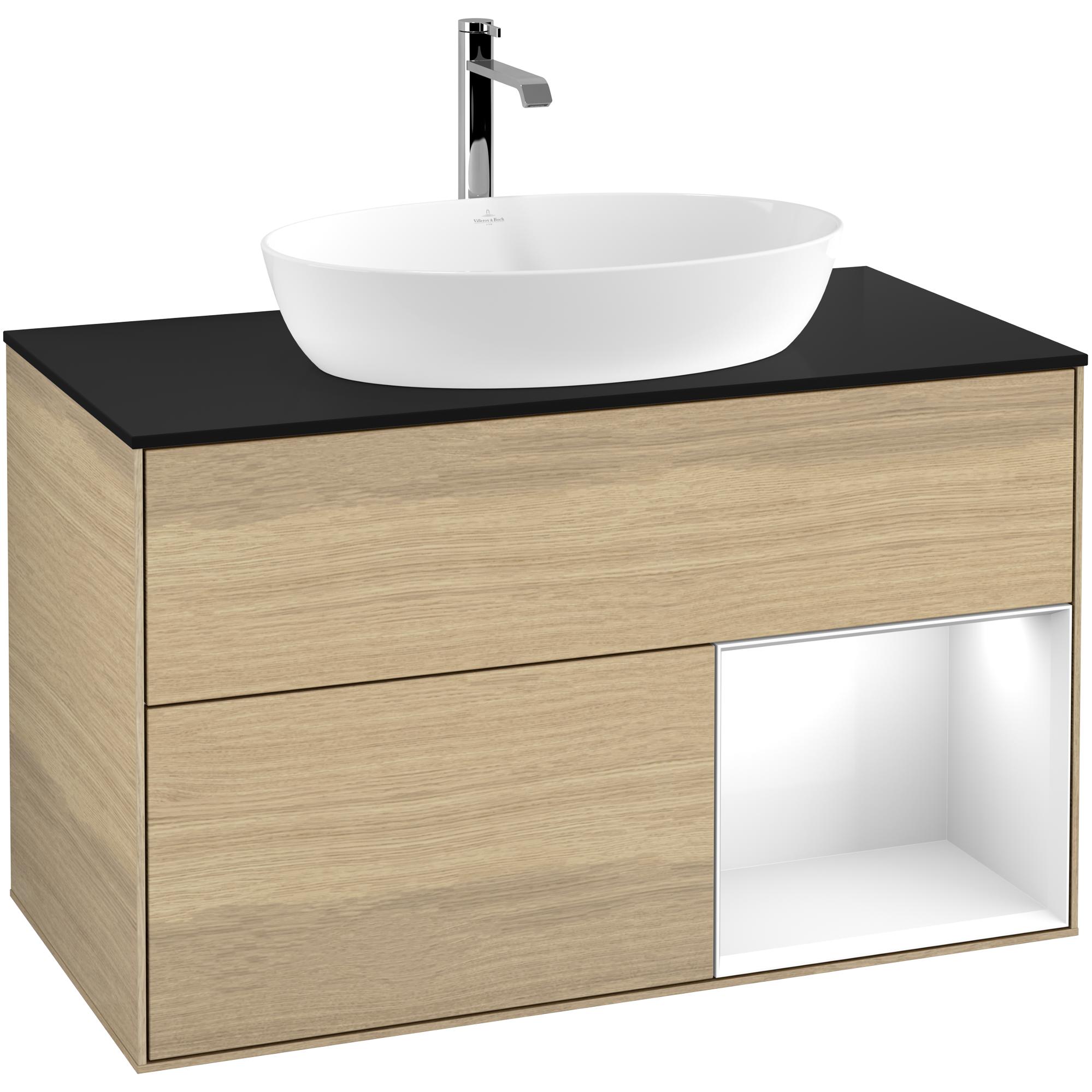 Tvättställsskåp Villeroy & Boch Finion med 2 Lådor Hylla och Bänkskiva för Fristående Tvättställ från Artis & Collaro | badrum - badrumsmobler - tvattstallsskap-och-kommod | KakelKungen