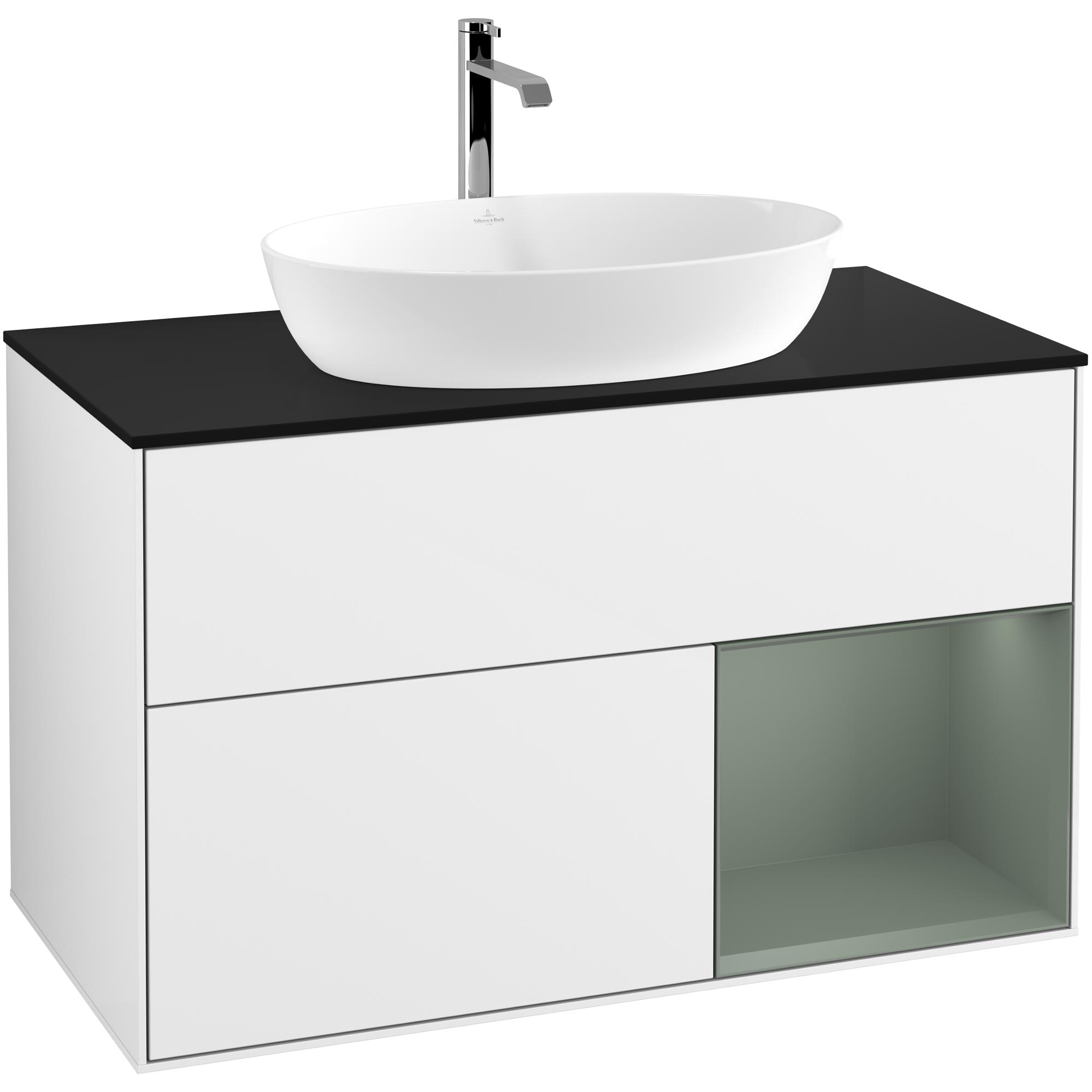 Tvättställsskåp Villeroy & Boch Finion med 2 Lådor Hylla och Bänkskiva för Fristående Tvättställ från Artis & Collaro | badrum - badrumsmobler - tvattstallsskap-och-kommod | KakelKungen