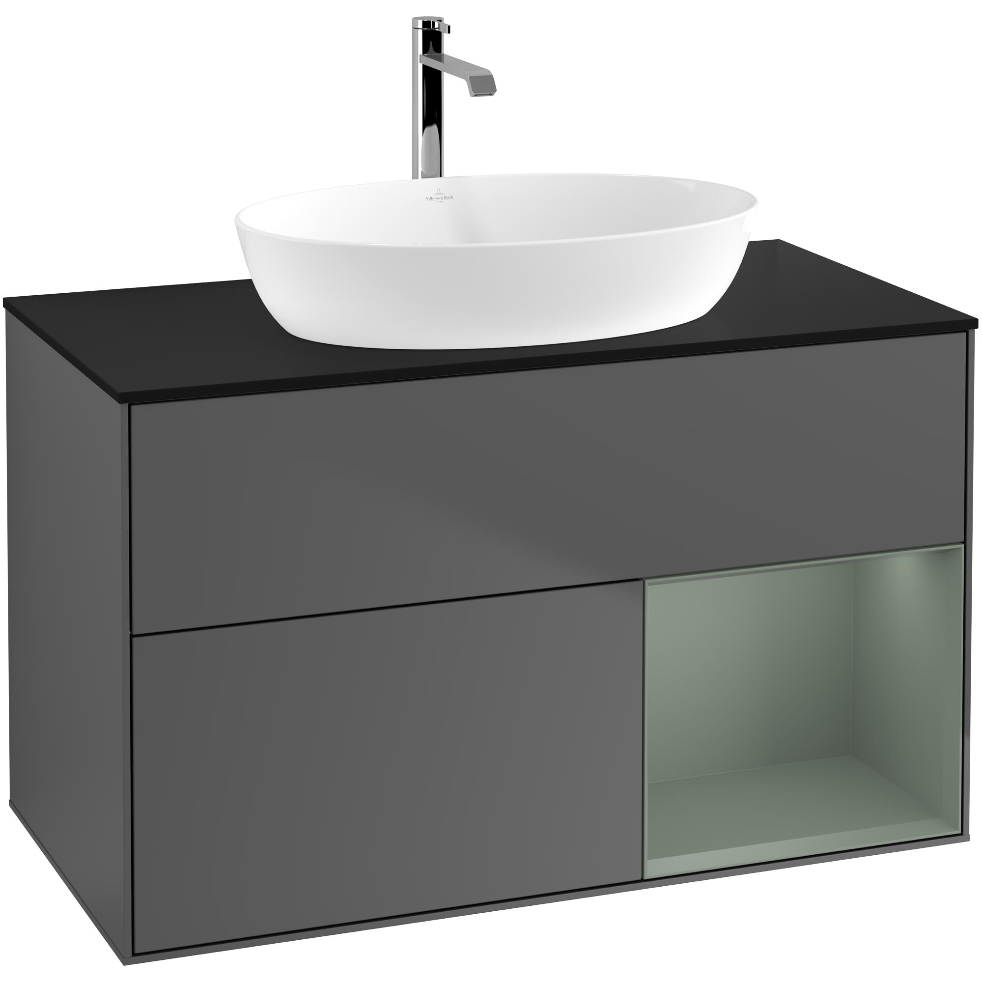 Tvättställsskåp Villeroy & Boch Finion med 2 Lådor Hylla och Bänkskiva för Fristående Tvättställ från Artis & Collaro | badrum - badrumsmobler - tvattstallsskap-och-kommod | KakelKungen