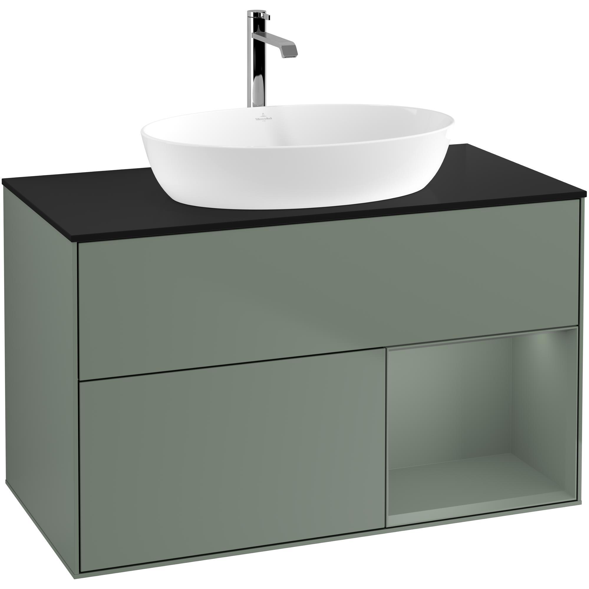 Tvättställsskåp Villeroy & Boch Finion med 2 Lådor Hylla och Bänkskiva för Fristående Tvättställ från Artis & Collaro | badrum - badrumsmobler - tvattstallsskap-och-kommod | KakelKungen