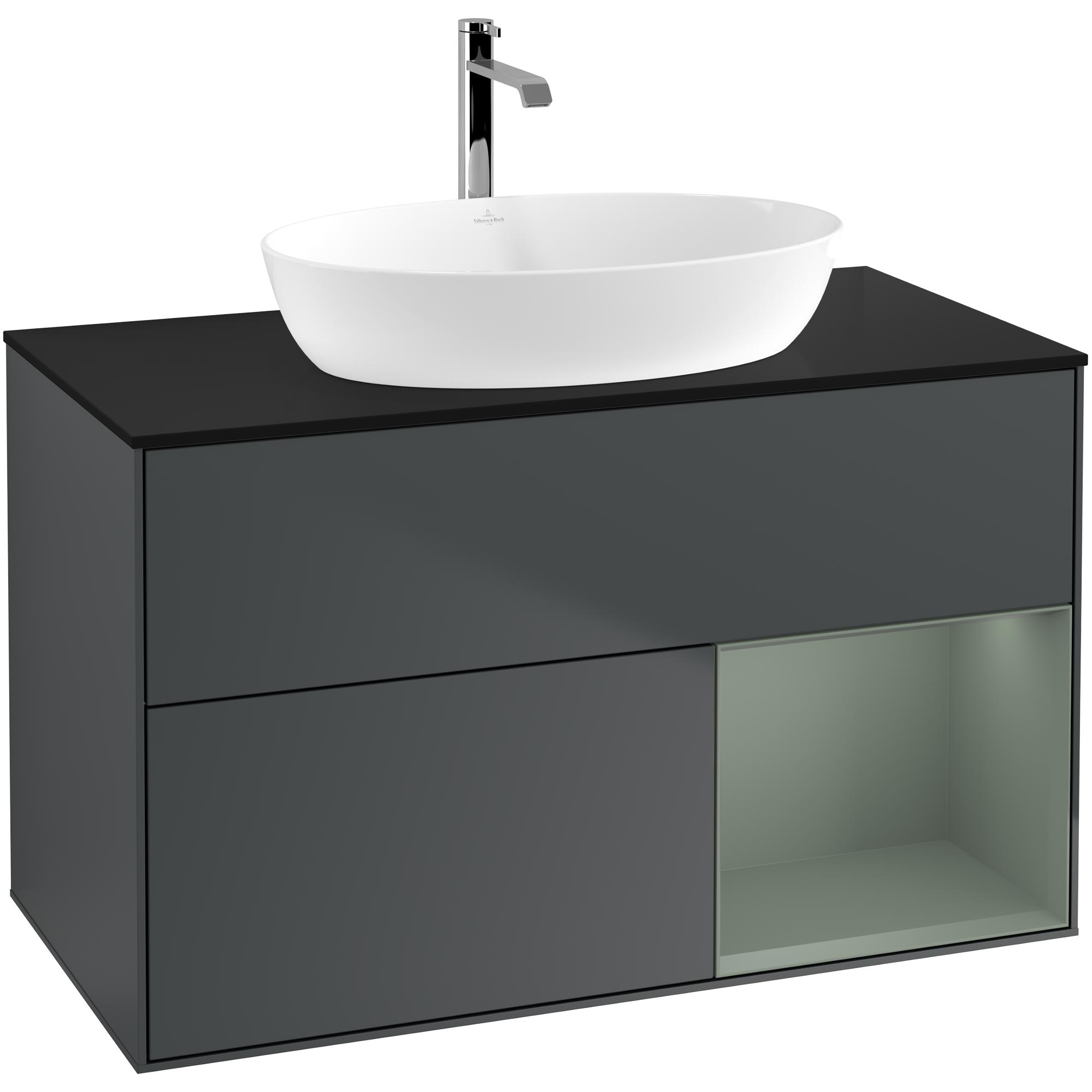 Tvättställsskåp Villeroy & Boch Finion med 2 Lådor Hylla och Bänkskiva för Fristående Tvättställ från Artis & Collaro | badrum - badrumsmobler - tvattstallsskap-och-kommod | KakelKungen