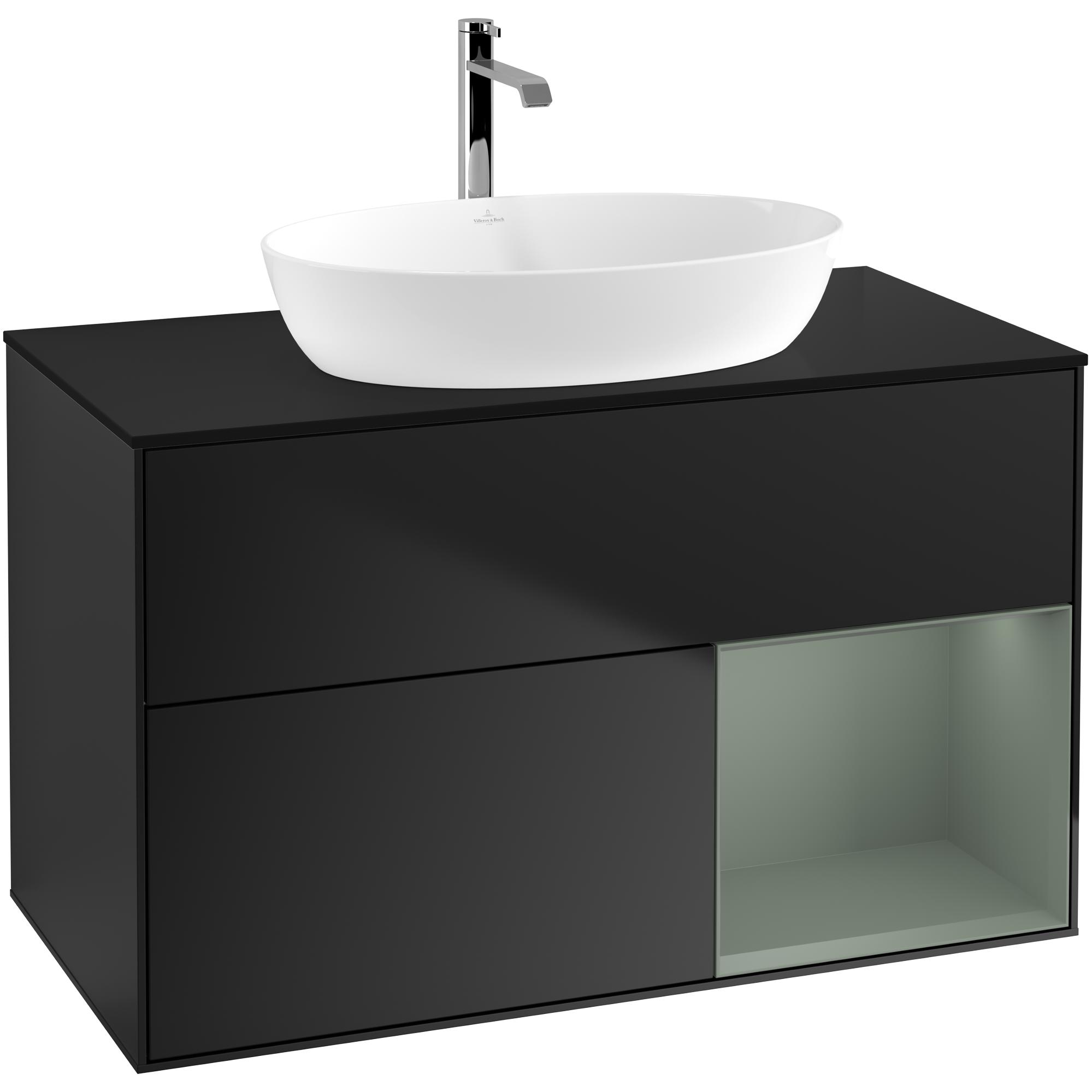 Tvättställsskåp Villeroy & Boch Finion med 2 Lådor Hylla och Bänkskiva för Fristående Tvättställ från Artis & Collaro | badrum - badrumsmobler - tvattstallsskap-och-kommod | KakelKungen