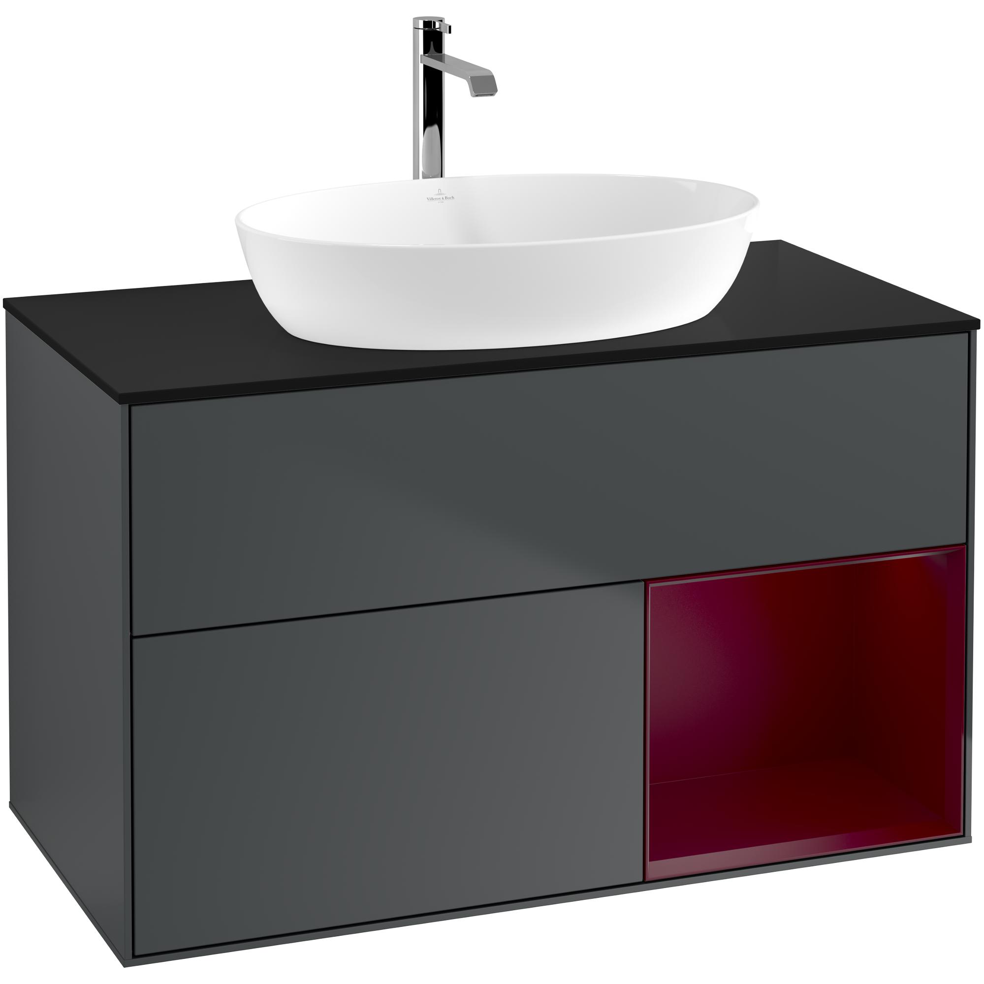 Tvättställsskåp Villeroy & Boch Finion med 2 Lådor Hylla och Bänkskiva för Fristående Tvättställ från Artis & Collaro | badrum - badrumsmobler - tvattstallsskap-och-kommod | KakelKungen