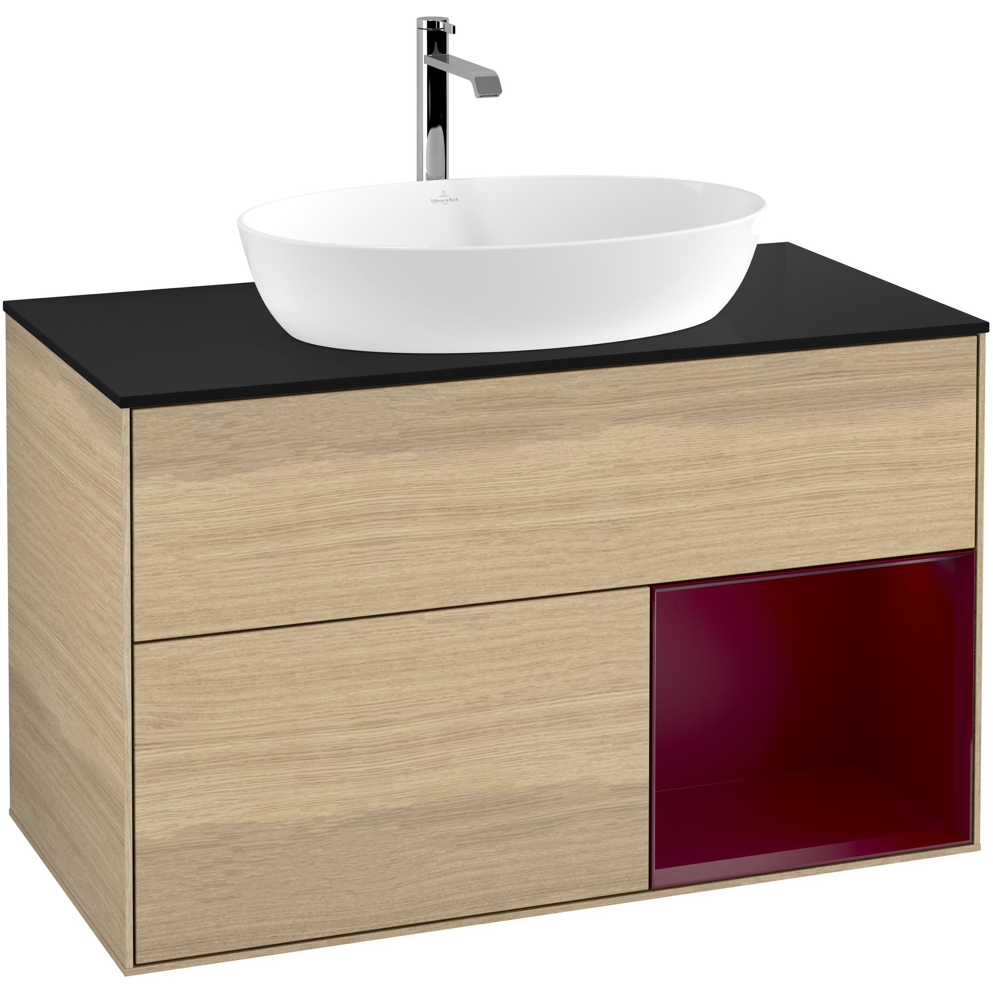 Tvättställsskåp Villeroy & Boch Finion med 2 Lådor Hylla och Bänkskiva för Fristående Tvättställ från Artis & Collaro | badrum - badrumsmobler - tvattstallsskap-och-kommod | KakelKungen