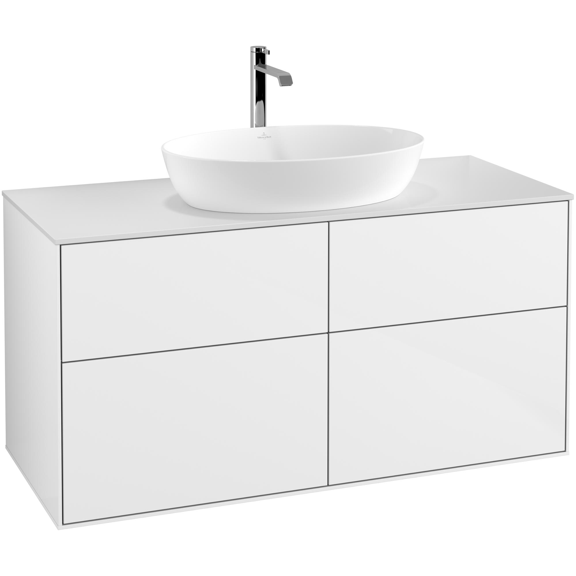 Tvättställsskåp Villeroy & Boch Finion med 4 Lådor och Bänkskiva för Fristående Tvättställ från Artis & Collaro | badrum - badrumsmobler - tvattstallsskap-och-kommod | KakelKungen