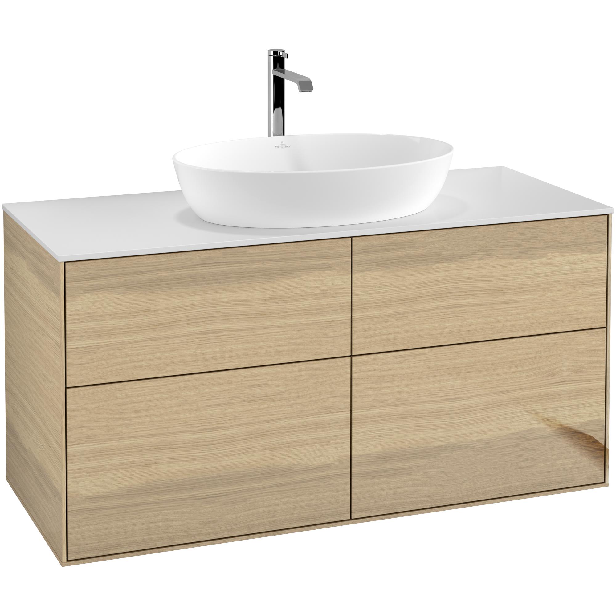 Tvättställsskåp Villeroy & Boch Finion med 4 Lådor och Bänkskiva för Fristående Tvättställ från Artis & Collaro | badrum - badrumsmobler - tvattstallsskap-och-kommod | KakelKungen