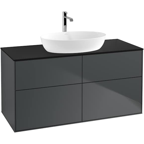 tvättställsskåp villeroy & boch finion med 4 lådor och bänkskiva för fristående tvättställ från artis & collaro