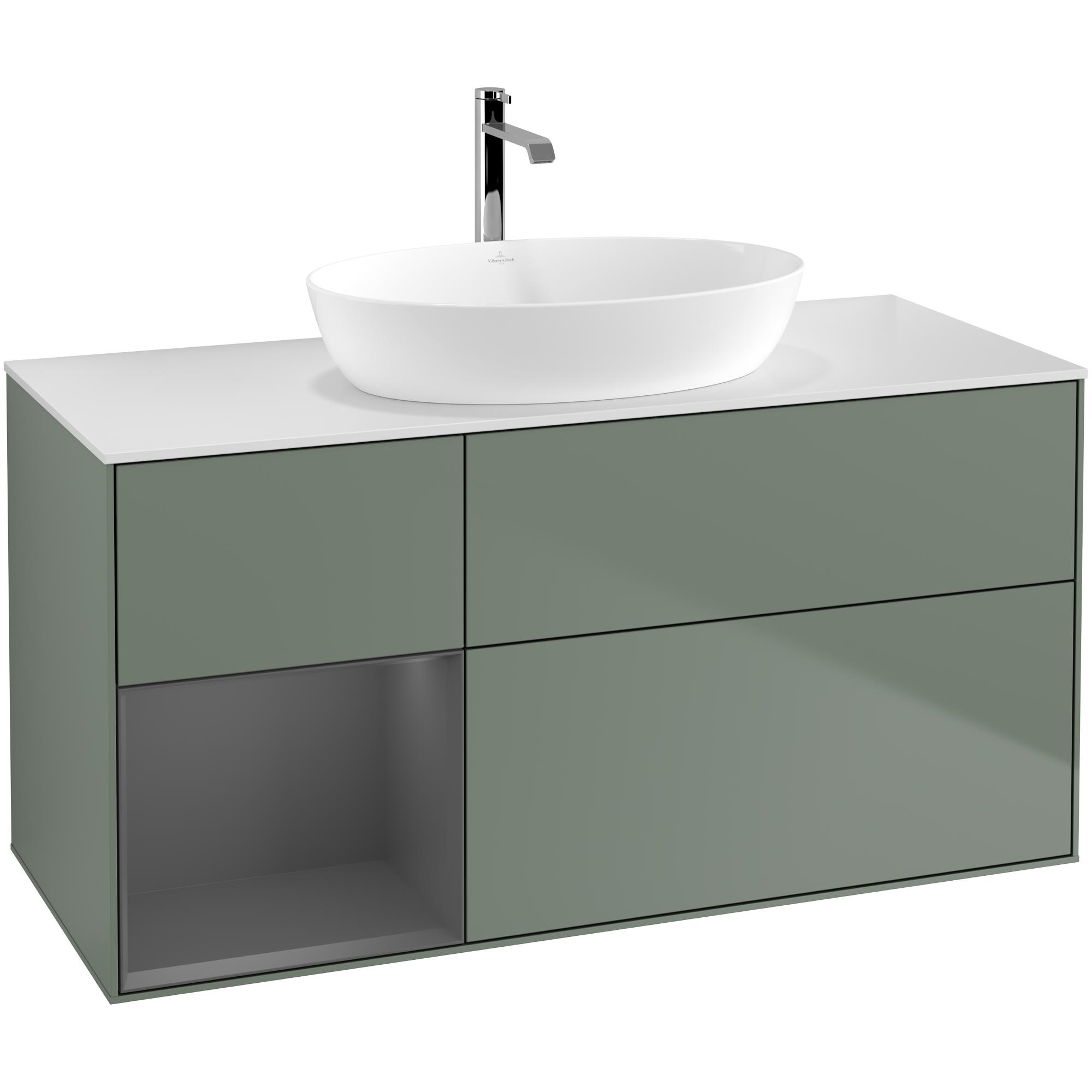 Tvättställsskåp Villeroy & Boch Finion med 3 Lådor Hylla och Bänkskiva för Fristående Tvättställ från Artis & Collaro | badrum - badrumsmobler - tvattstallsskap-och-kommod | KakelKungen