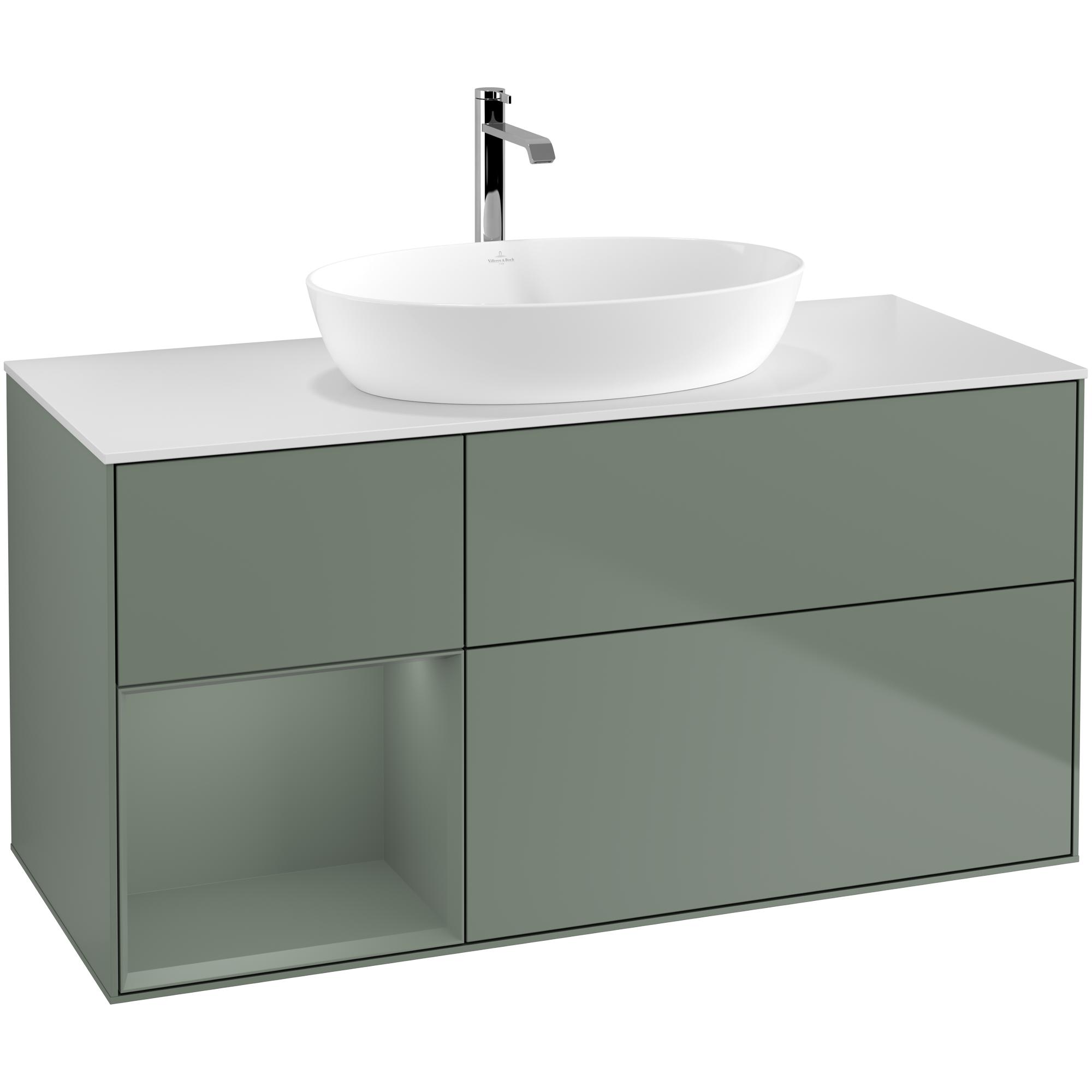 Tvättställsskåp Villeroy & Boch Finion med 3 Lådor Hylla och Bänkskiva för Fristående Tvättställ från Artis & Collaro | badrum - badrumsmobler - tvattstallsskap-och-kommod | KakelKungen