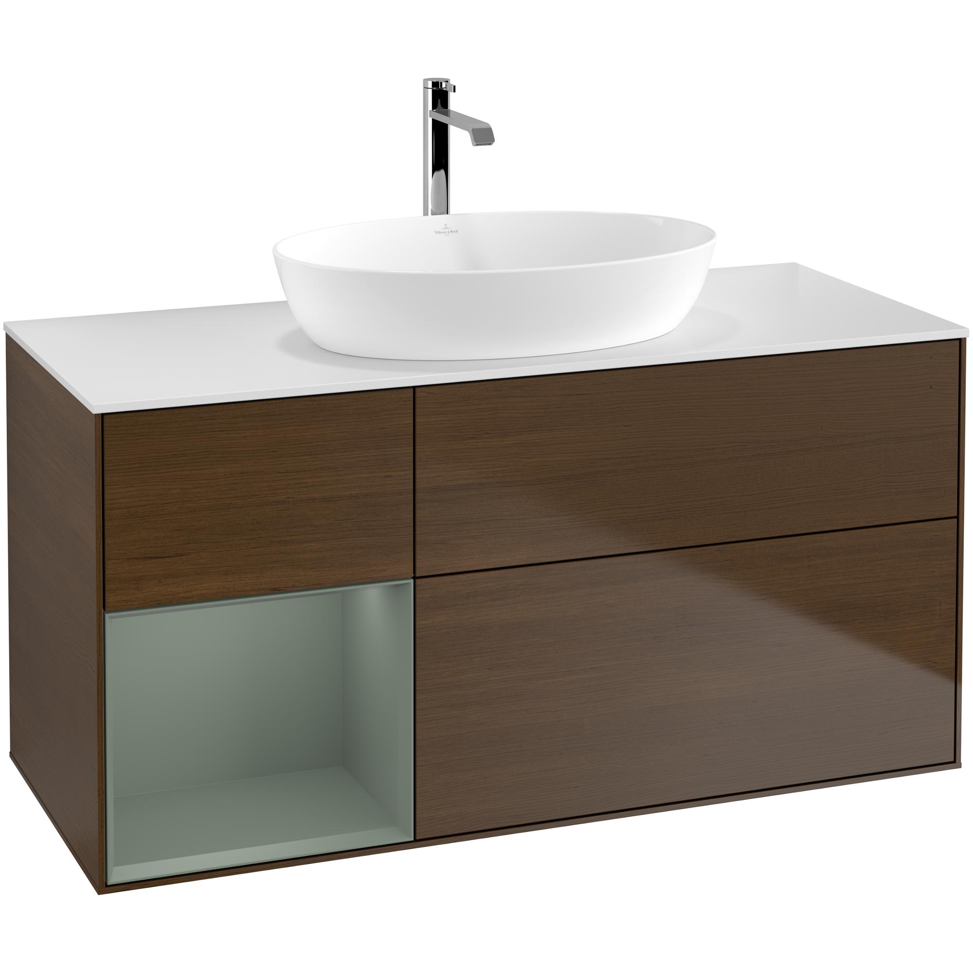 Tvättställsskåp Villeroy & Boch Finion med 3 Lådor Hylla och Bänkskiva för Fristående Tvättställ från Artis & Collaro | badrum - badrumsmobler - tvattstallsskap-och-kommod | KakelKungen