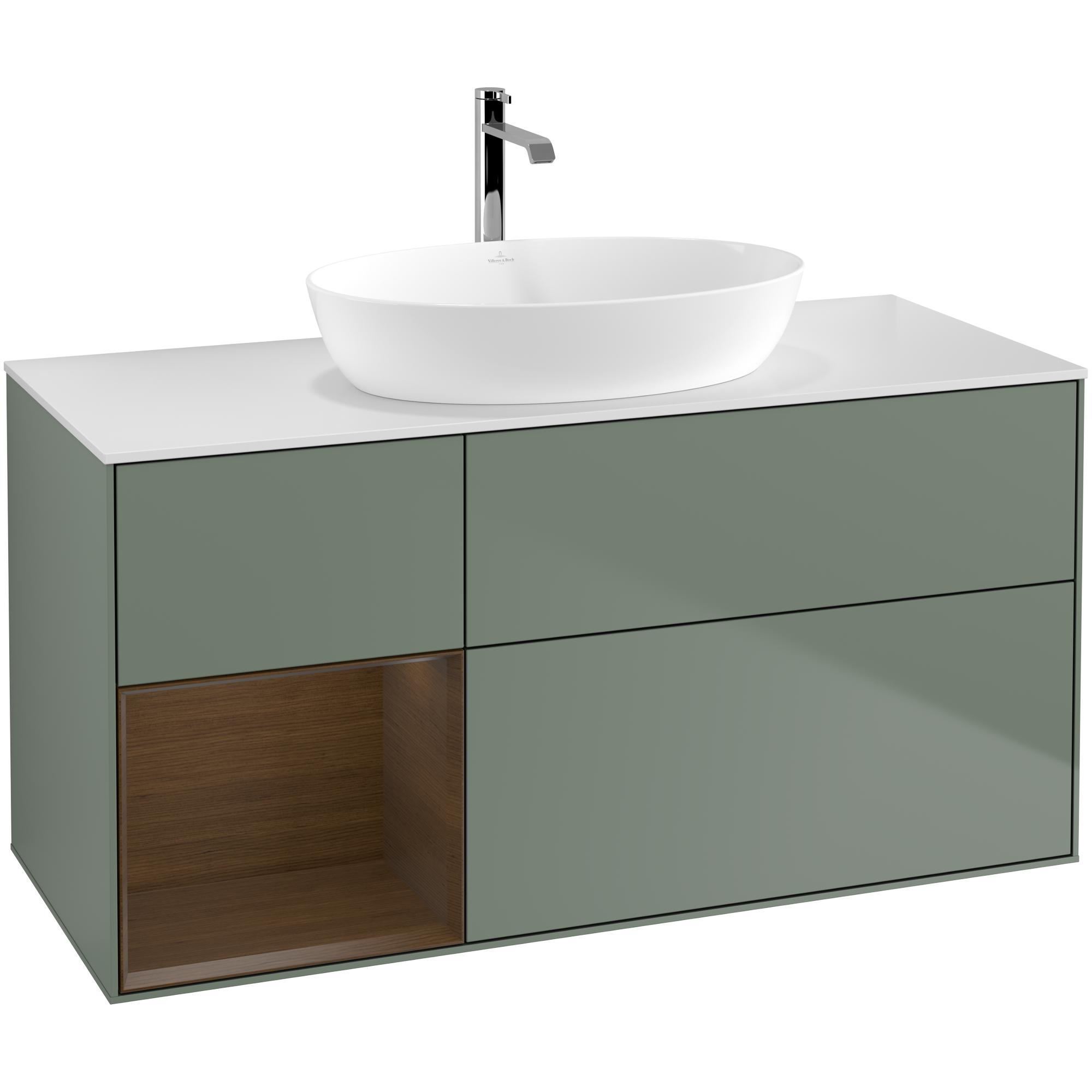 Tvättställsskåp Villeroy & Boch Finion med 3 Lådor Hylla och Bänkskiva för Fristående Tvättställ från Artis & Collaro | badrum - badrumsmobler - tvattstallsskap-och-kommod | KakelKungen