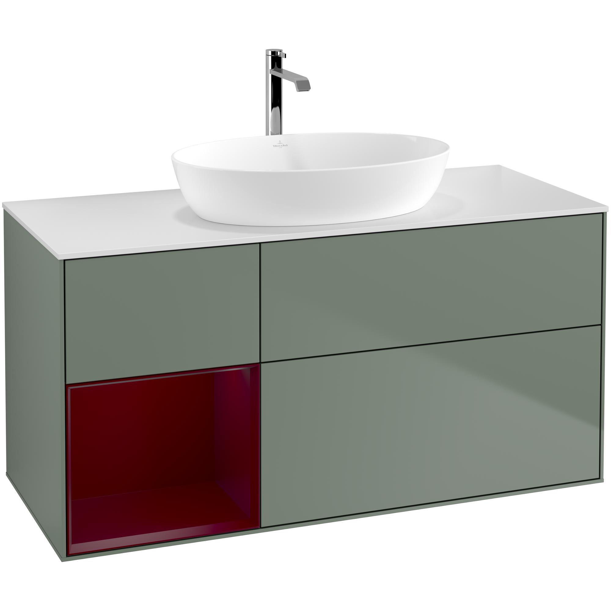 Tvättställsskåp Villeroy & Boch Finion med 3 Lådor Hylla och Bänkskiva för Fristående Tvättställ från Artis & Collaro | badrum - badrumsmobler - tvattstallsskap-och-kommod | KakelKungen