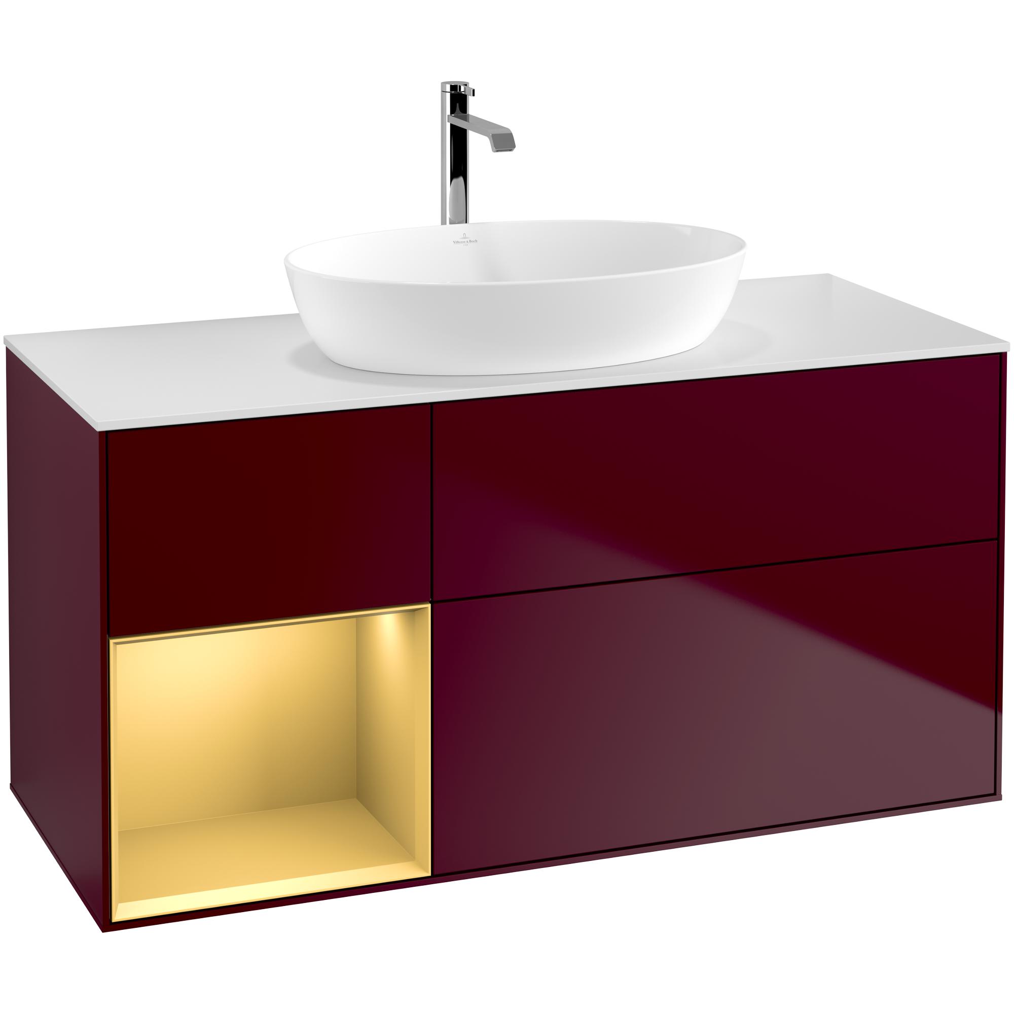 Tvättställsskåp Villeroy & Boch Finion med 3 Lådor Hylla och Bänkskiva för Fristående Tvättställ från Artis & Collaro | badrum - badrumsmobler - tvattstallsskap-och-kommod | KakelKungen