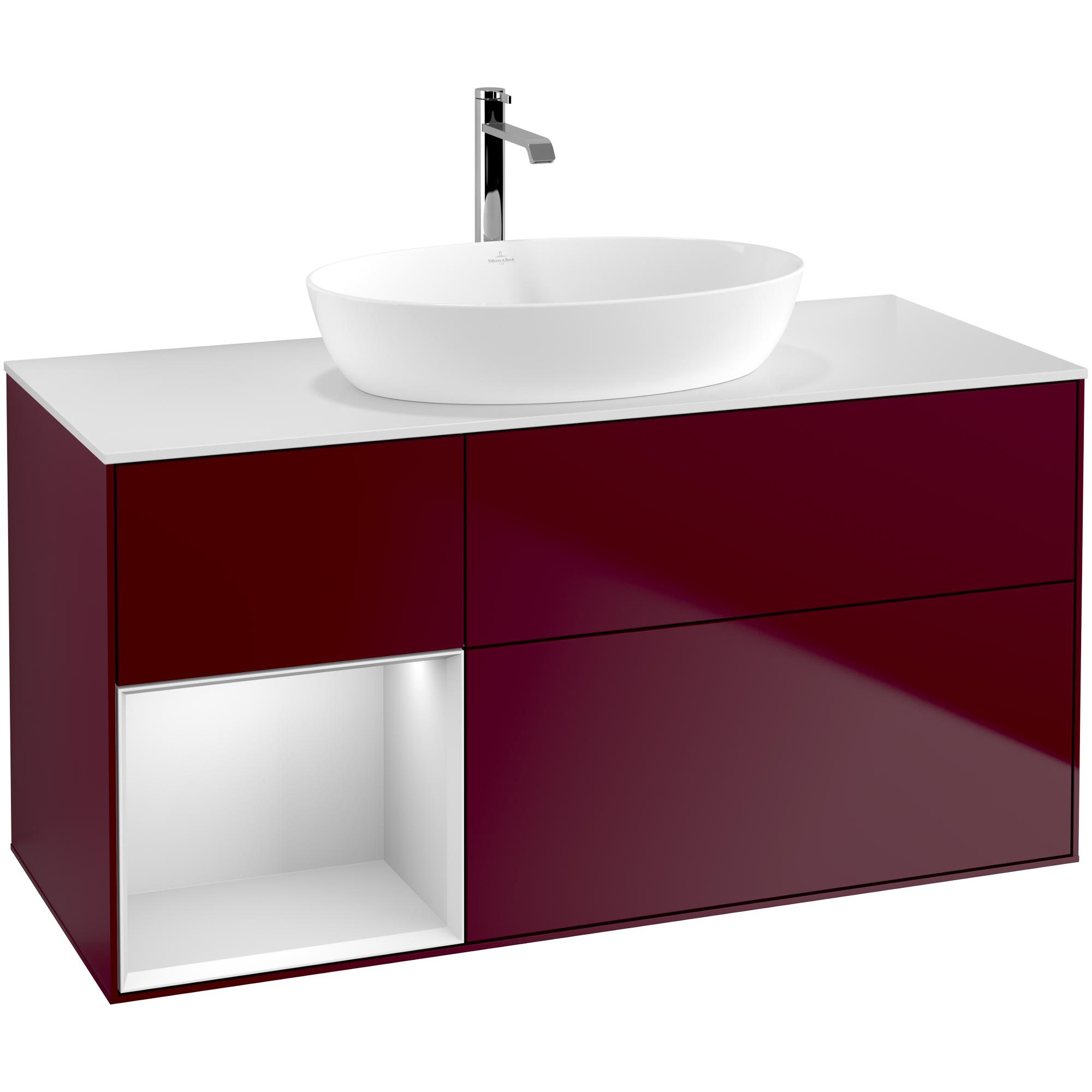 Tvättställsskåp Villeroy & Boch Finion med 3 Lådor Hylla och Bänkskiva för Fristående Tvättställ från Artis & Collaro | badrum - badrumsmobler - tvattstallsskap-och-kommod | KakelKungen