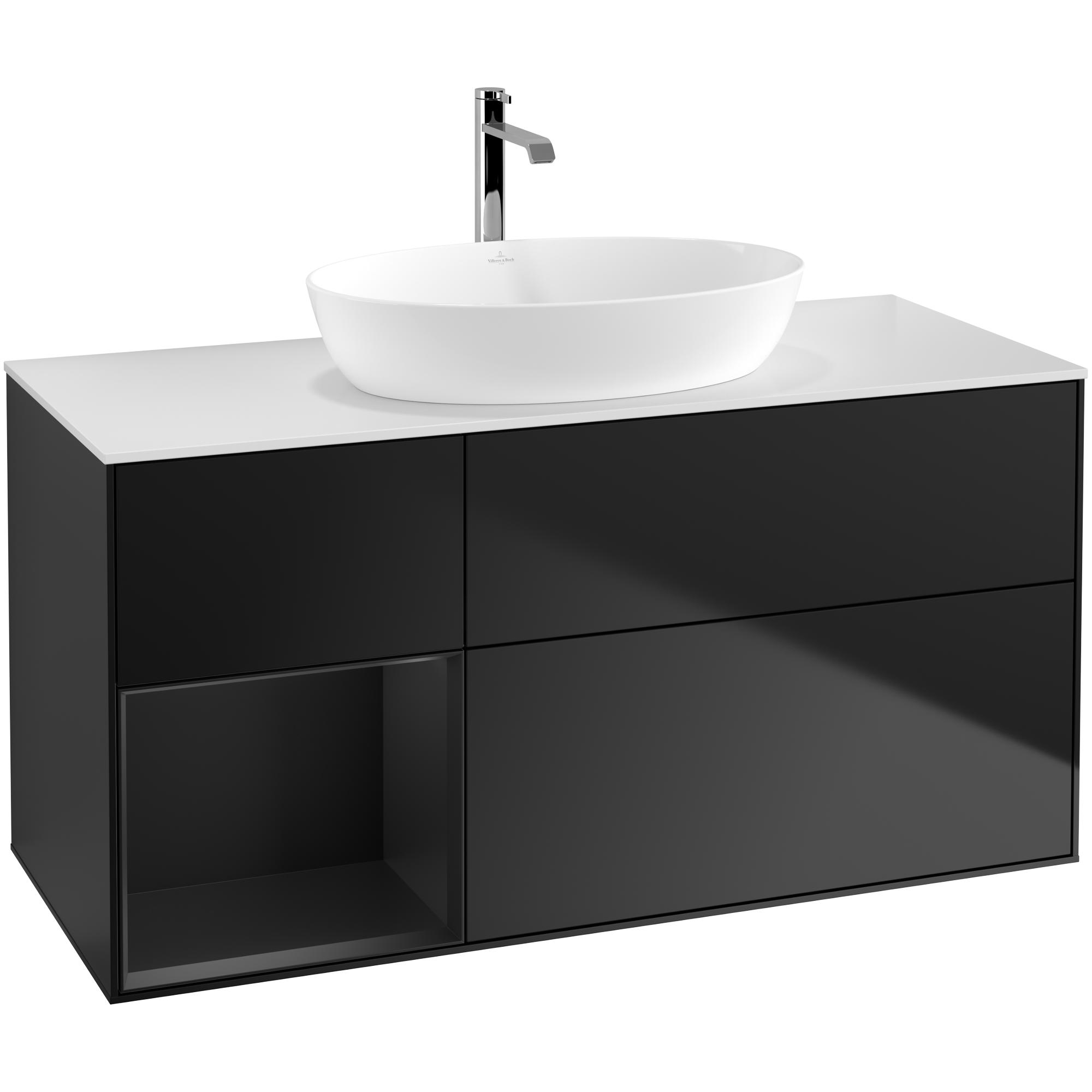 Tvättställsskåp Villeroy & Boch Finion med 3 Lådor Hylla och Bänkskiva för Fristående Tvättställ från Artis & Collaro | badrum - badrumsmobler - tvattstallsskap-och-kommod | KakelKungen