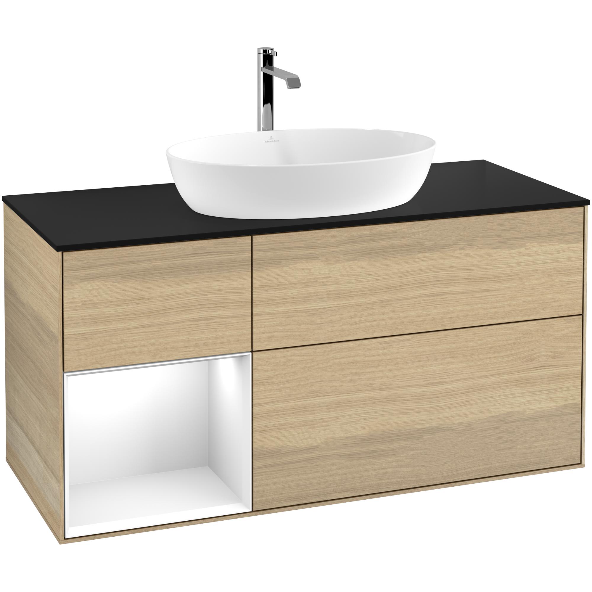 Tvättställsskåp Villeroy & Boch Finion med 3 Lådor Hylla och Bänkskiva för Fristående Tvättställ från Artis & Collaro | badrum - badrumsmobler - tvattstallsskap-och-kommod | KakelKungen