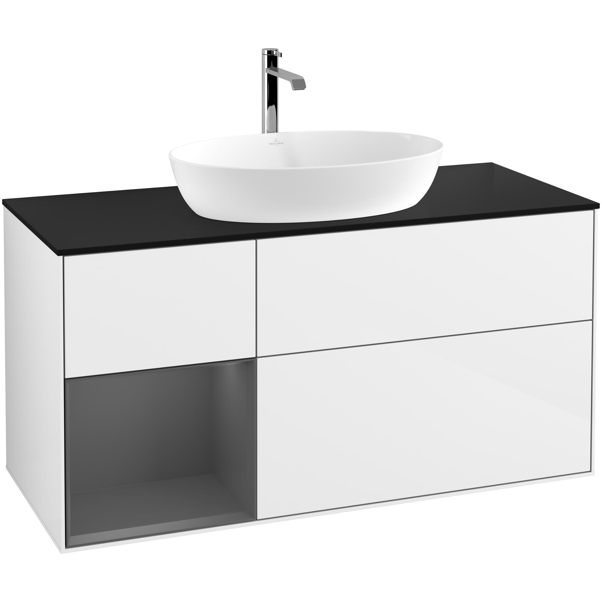 Tvättställsskåp Villeroy & Boch Finion med 3 Lådor Hylla och Bänkskiva för Fristående Tvättställ från Artis & Collaro | badrum - badrumsmobler - tvattstallsskap-och-kommod | KakelKungen