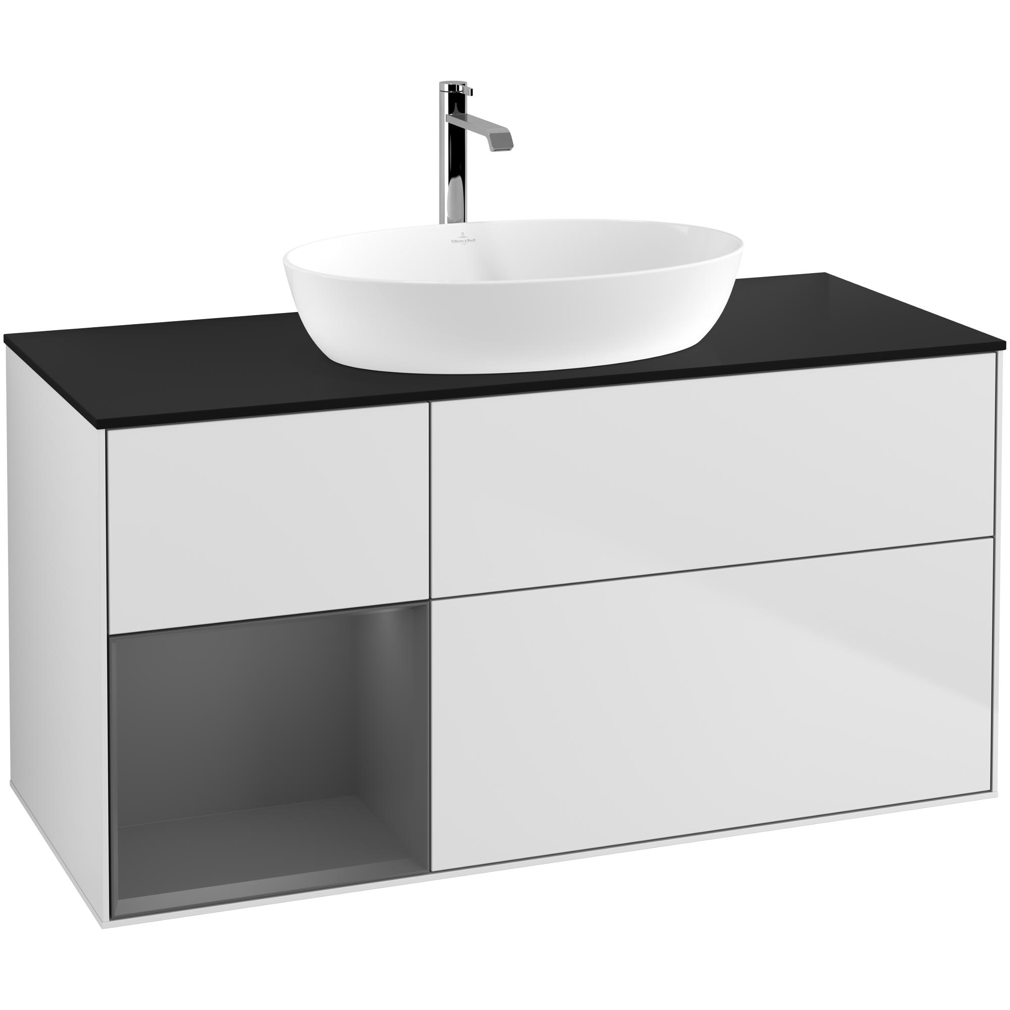 Tvättställsskåp Villeroy & Boch Finion med 3 Lådor Hylla och Bänkskiva för Fristående Tvättställ från Artis & Collaro | badrum - badrumsmobler - tvattstallsskap-och-kommod | KakelKungen