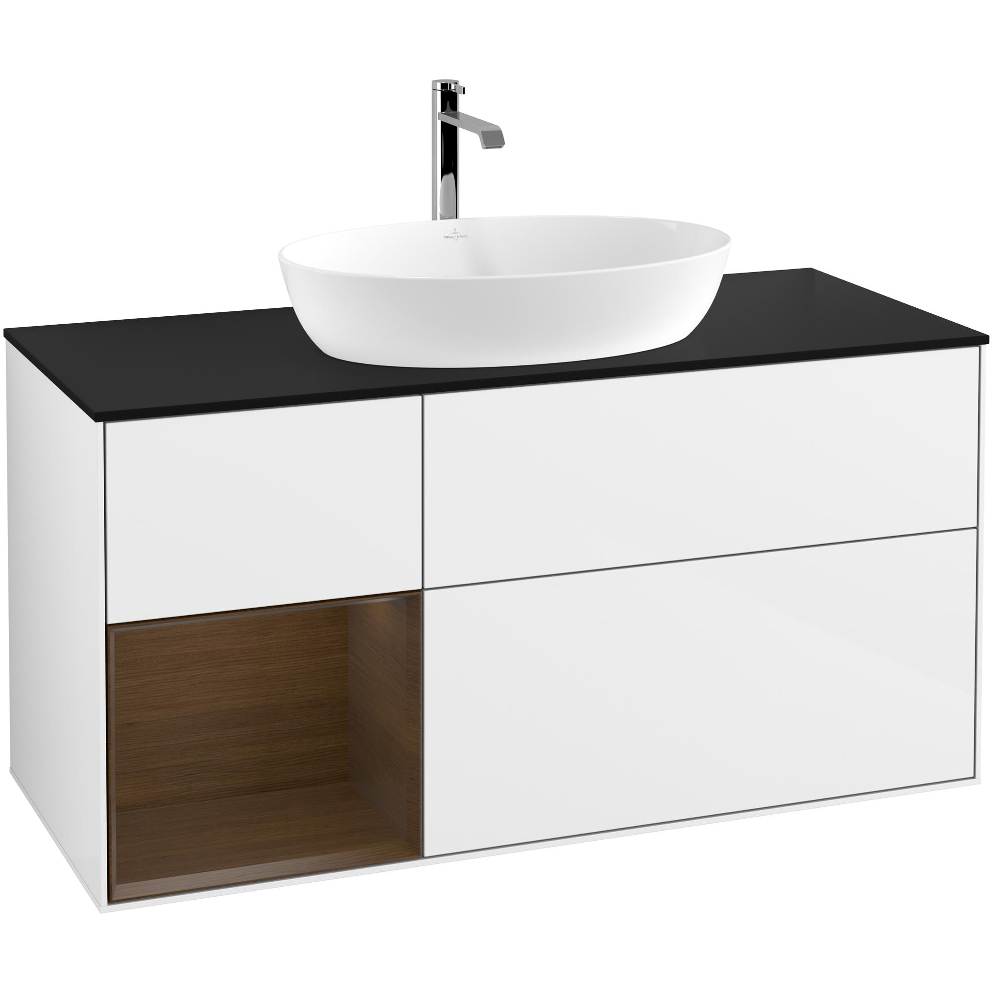 Tvättställsskåp Villeroy & Boch Finion med 3 Lådor Hylla och Bänkskiva för Fristående Tvättställ från Artis & Collaro | badrum - badrumsmobler - tvattstallsskap-och-kommod | KakelKungen