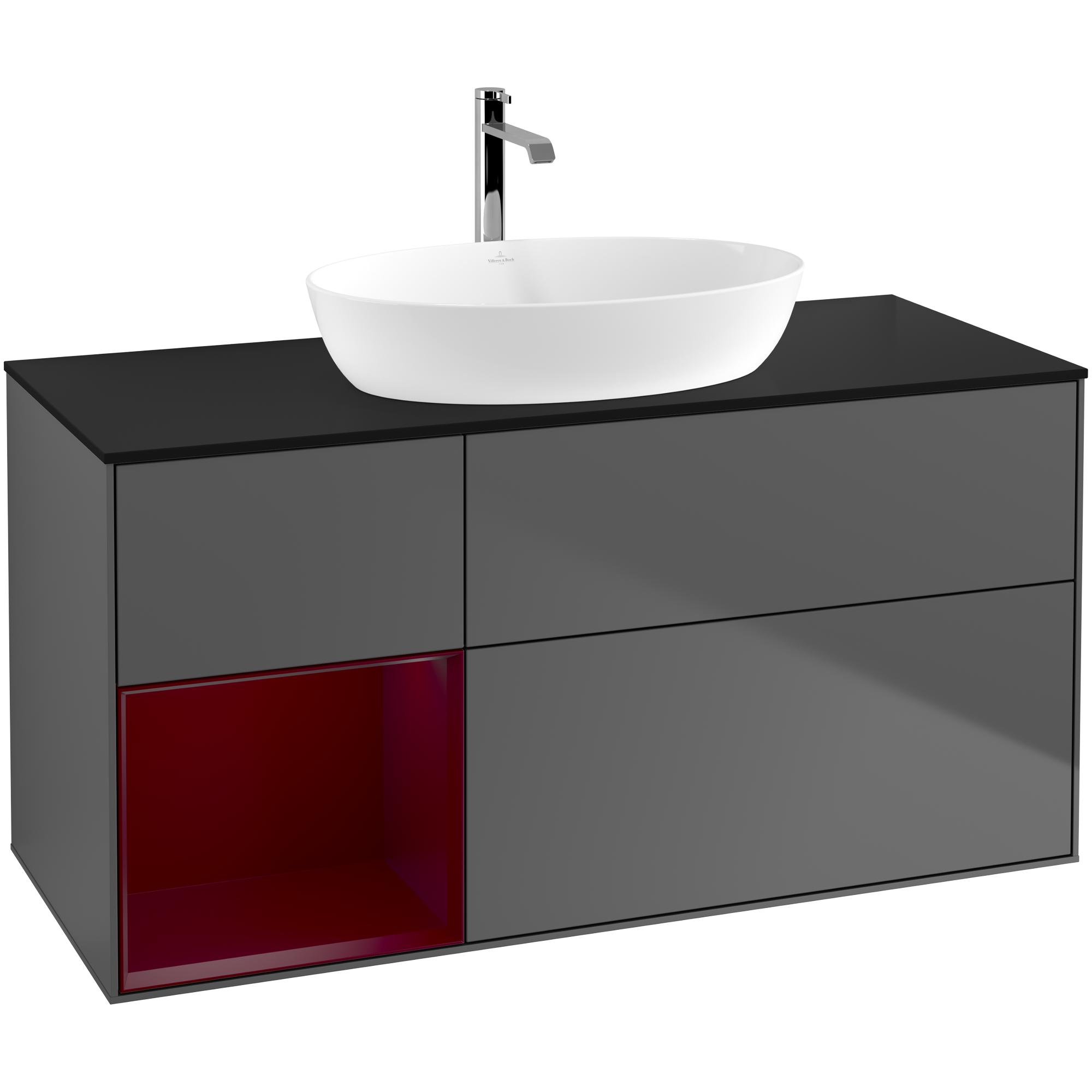 Tvättställsskåp Villeroy & Boch Finion med 3 Lådor Hylla och Bänkskiva för Fristående Tvättställ från Artis & Collaro | badrum - badrumsmobler - tvattstallsskap-och-kommod | KakelKungen