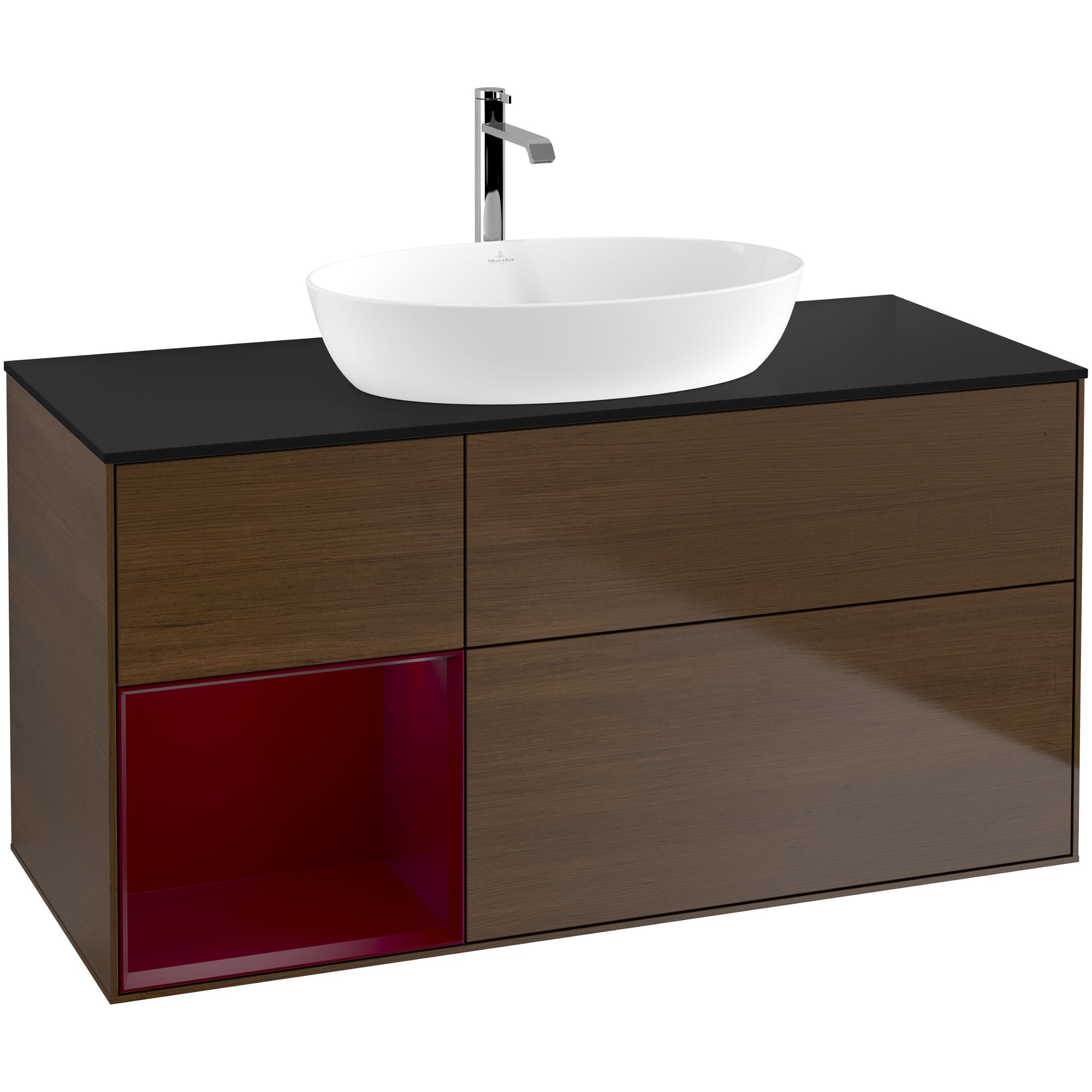 Tvättställsskåp Villeroy & Boch Finion med 3 Lådor Hylla och Bänkskiva för Fristående Tvättställ från Artis & Collaro | badrum - badrumsmobler - tvattstallsskap-och-kommod | KakelKungen